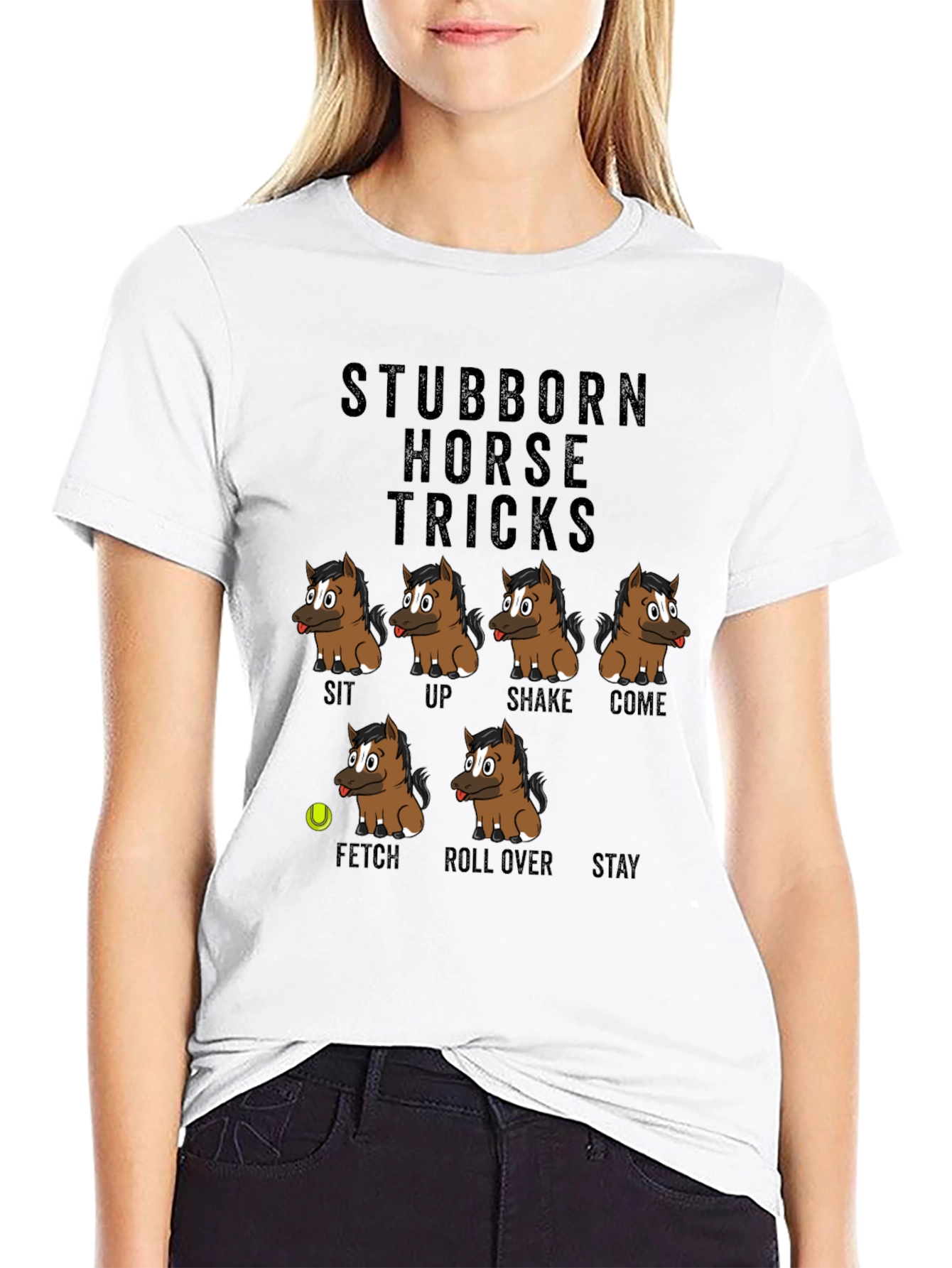 Stubborn Horse Tricks Graphic T-Shirt