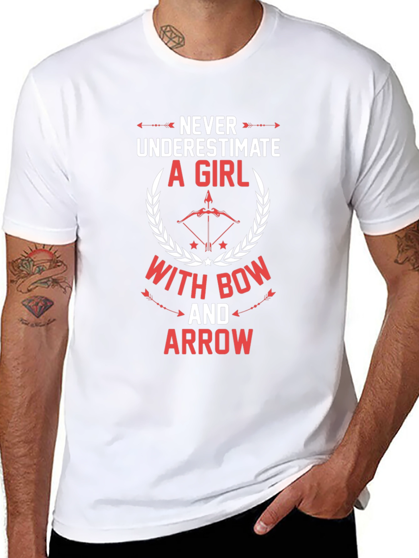 Never Underestimate Girl with Bow and Arrow T-Shirt