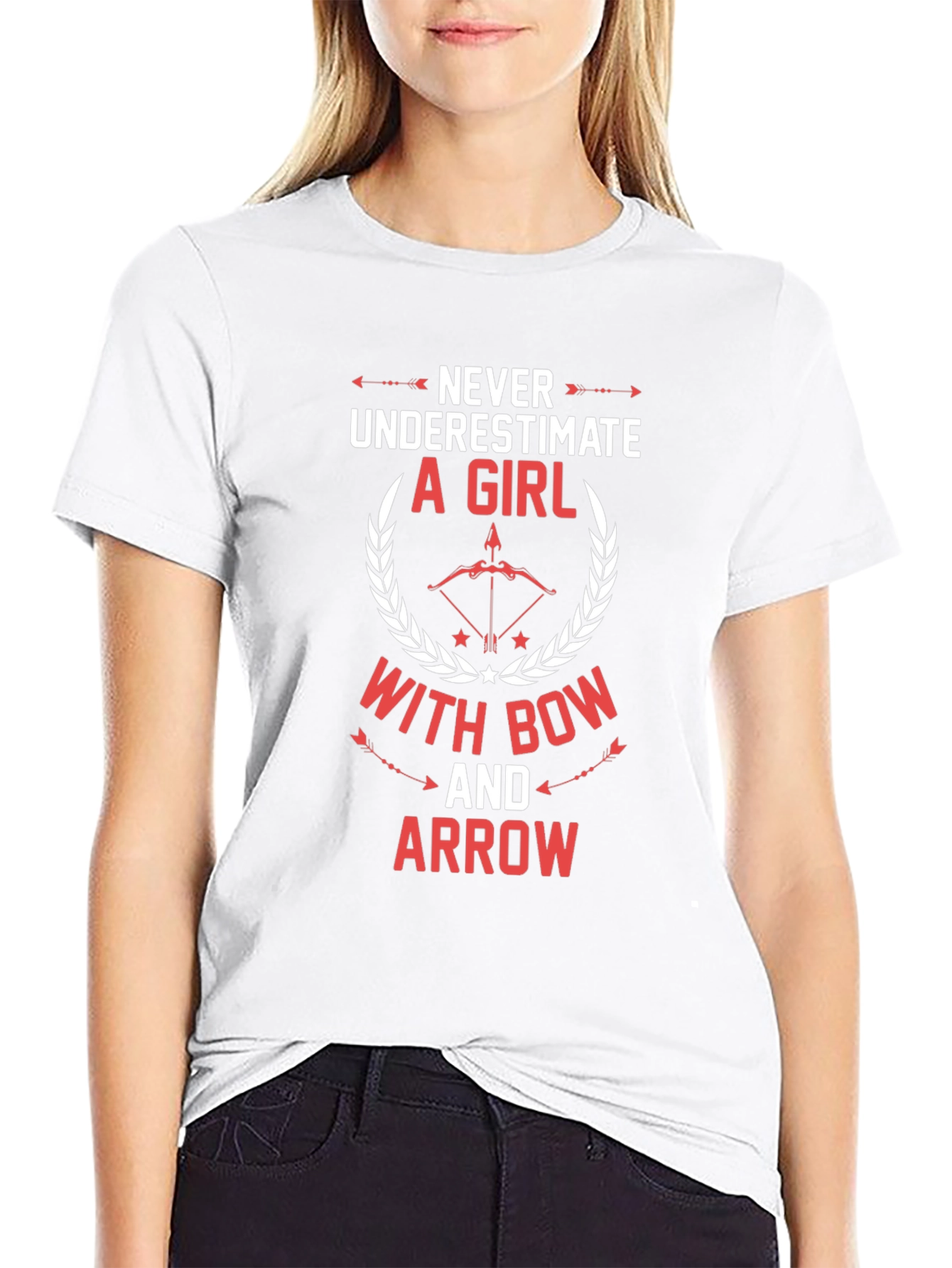 Never Underestimate Girl with Bow and Arrow T-Shirt