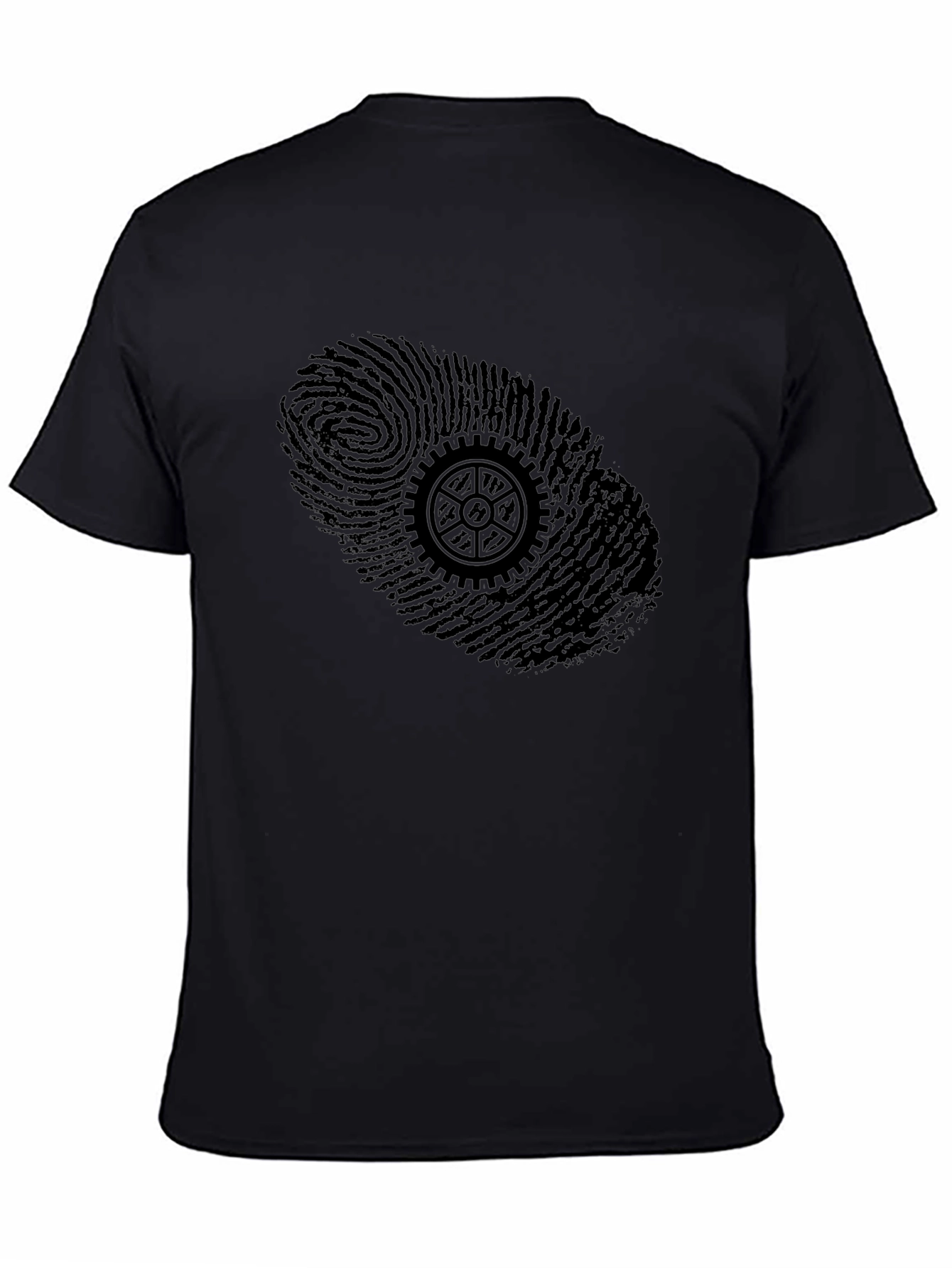Gear Fingerprint Graphic T-Shirt - Unique Design