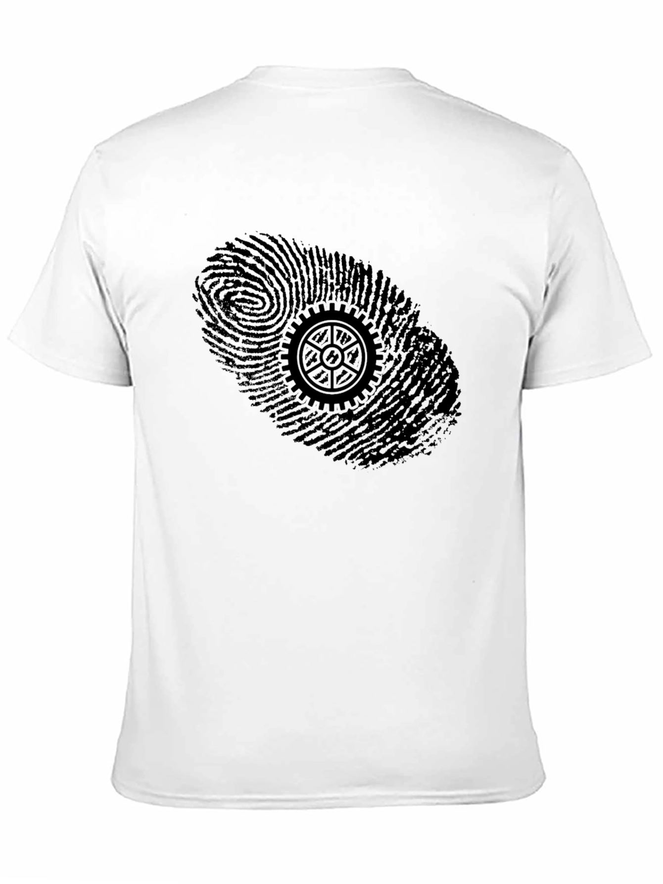 Gear Fingerprint Graphic T-Shirt - Unique Design