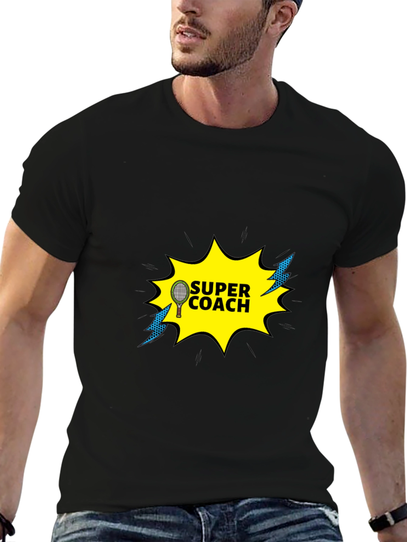 Super Coach Tennis T-Shirt - Sporty Design
