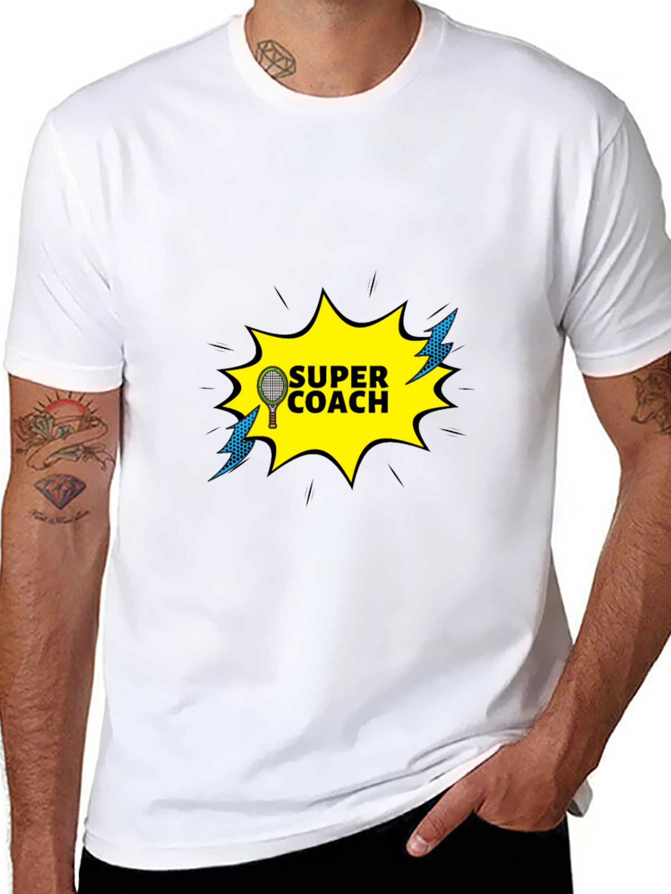 Super Coach Tennis T-Shirt - Sporty Design