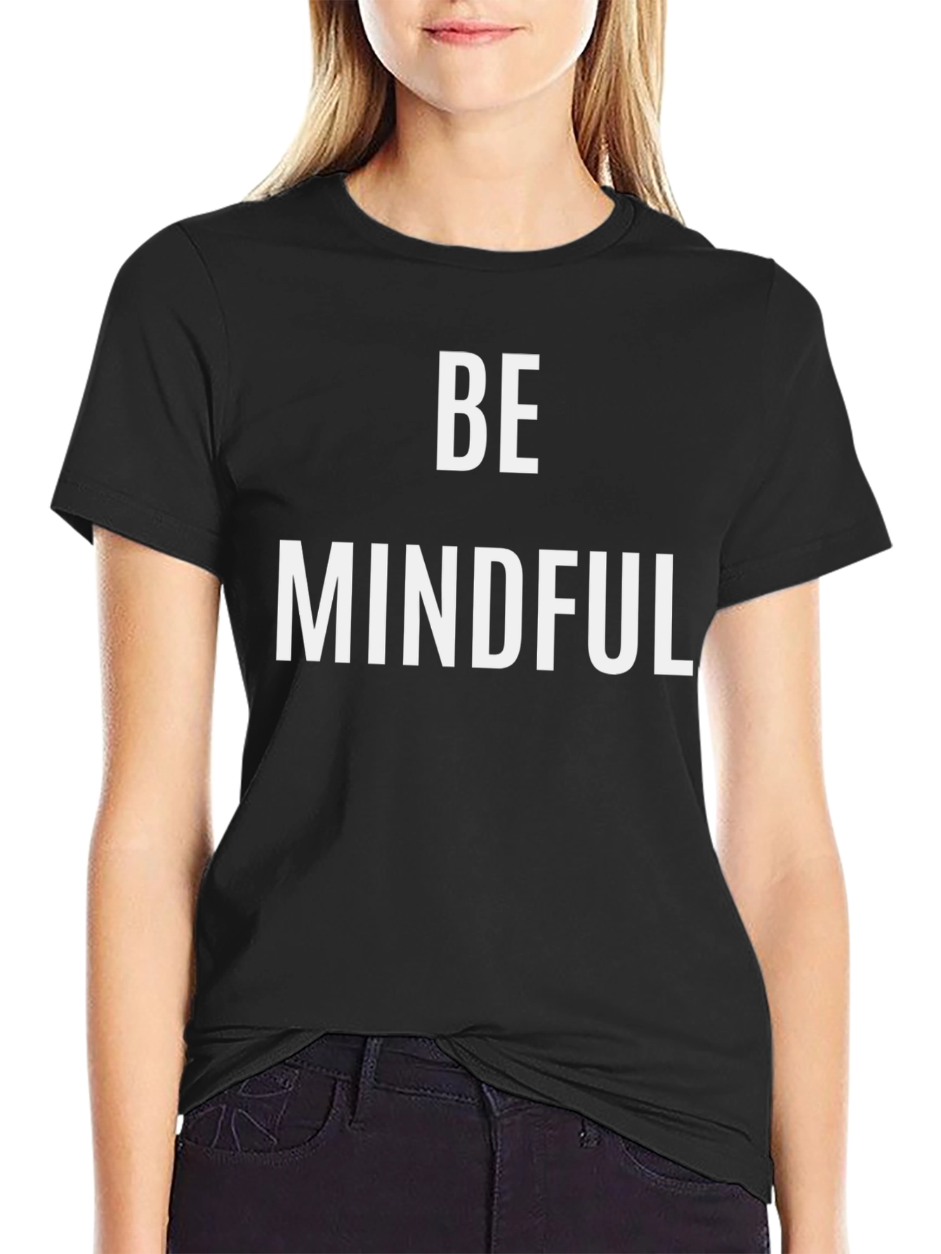 Be Mindful Graphic Tee - Black