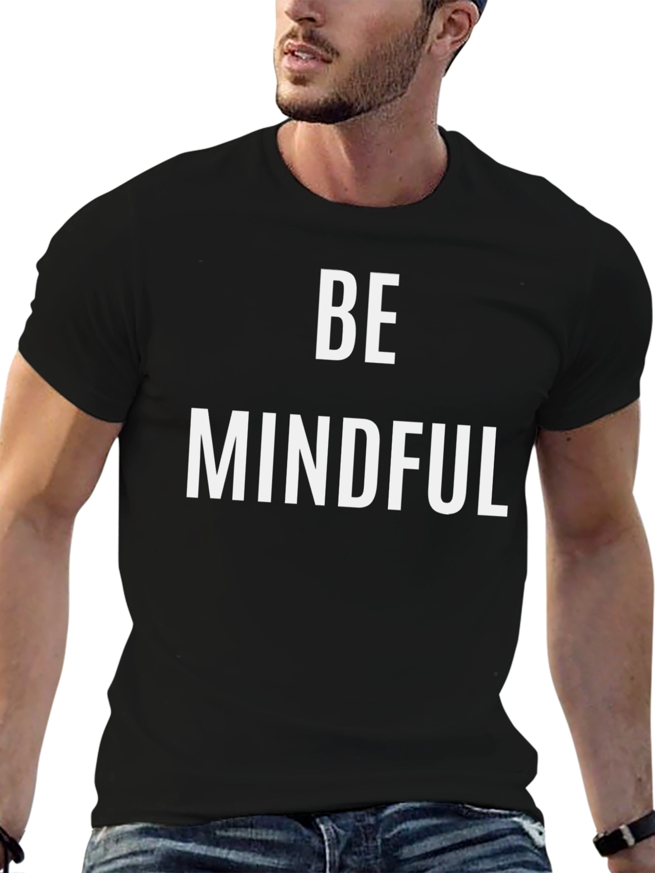 Be Mindful Graphic Tee - Black