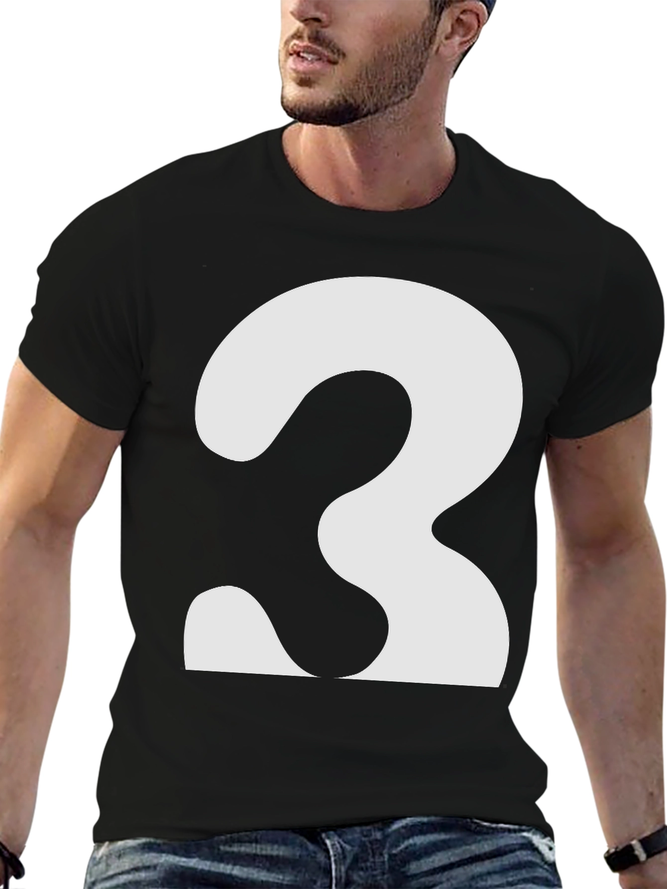 Bold Number 3 Graphic Tee - Classic Fit