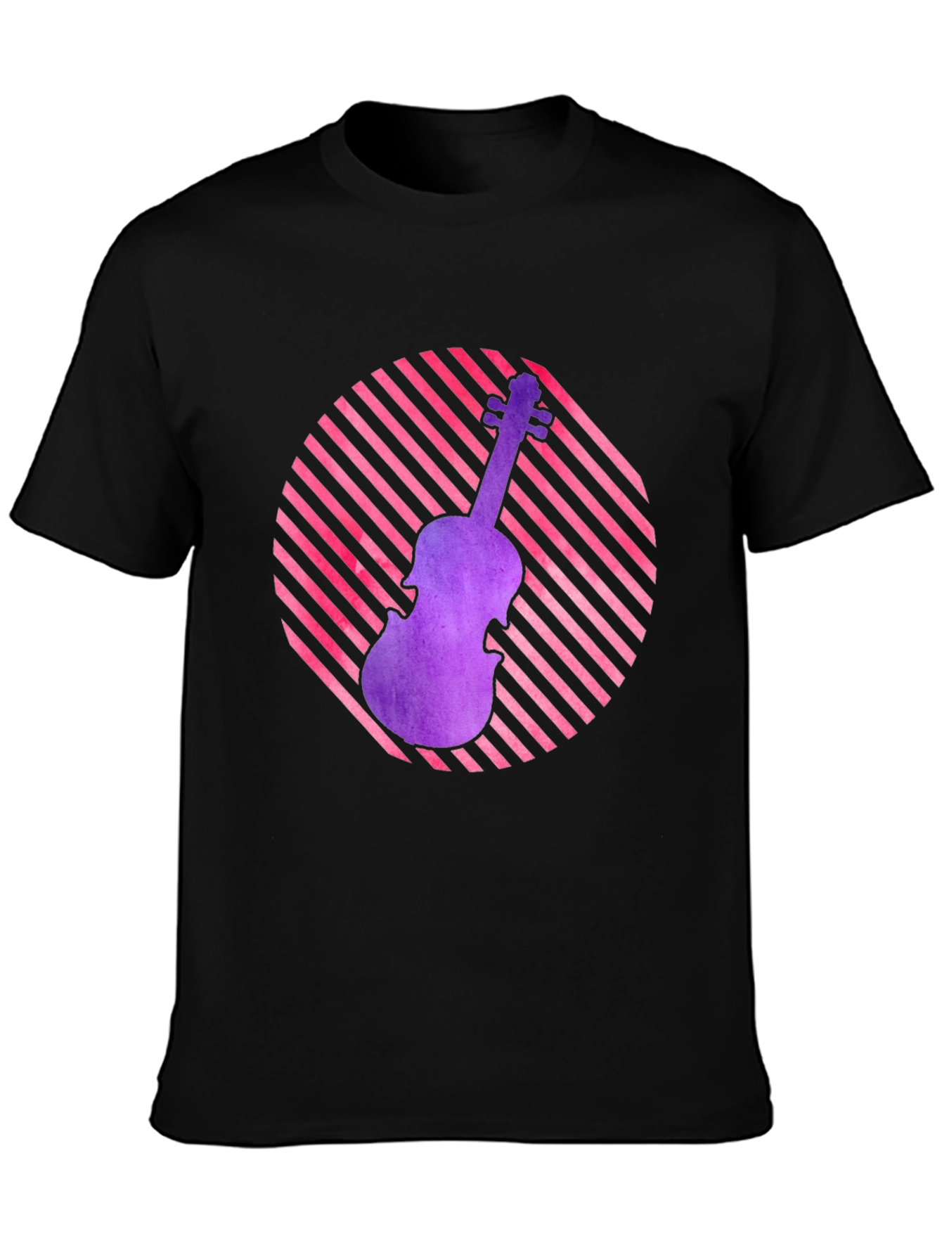 Violin Graphic Tee - Retro Music Lover Shirt