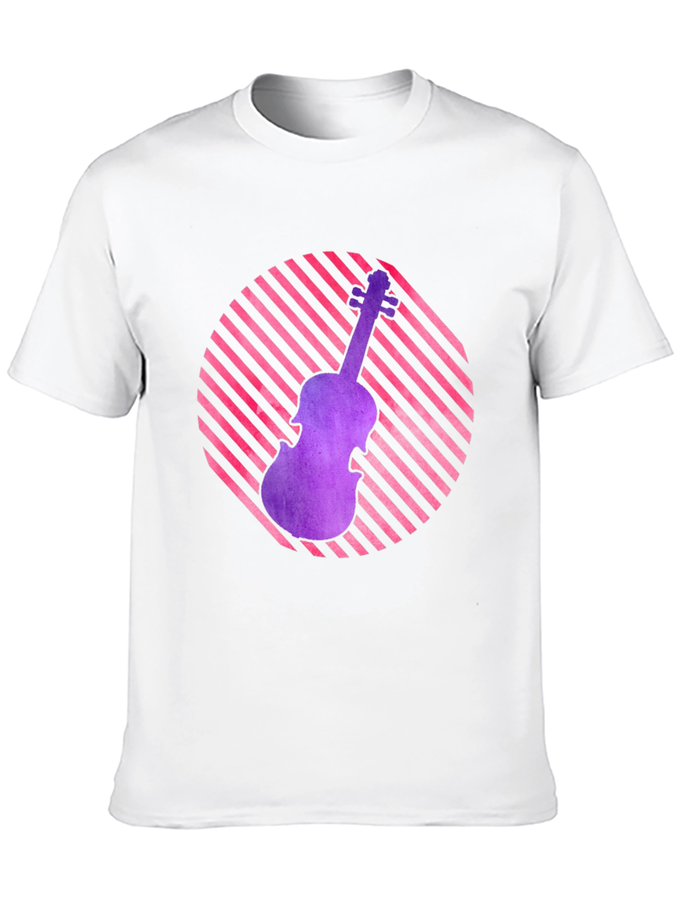 Violin Graphic Tee - Retro Music Lover Shirt