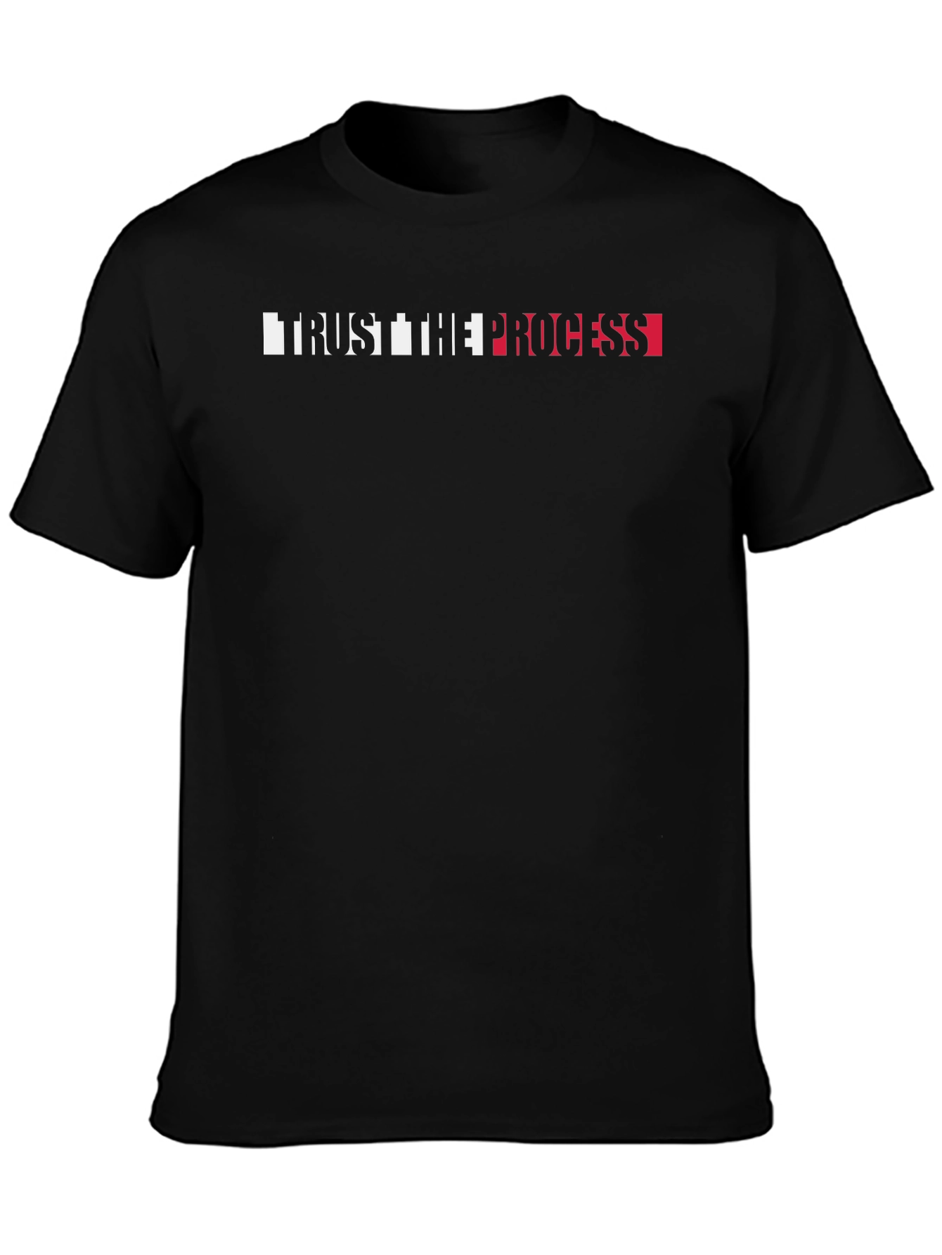 Trust the Process Graphic Tee - Black Cotton T-Shirt