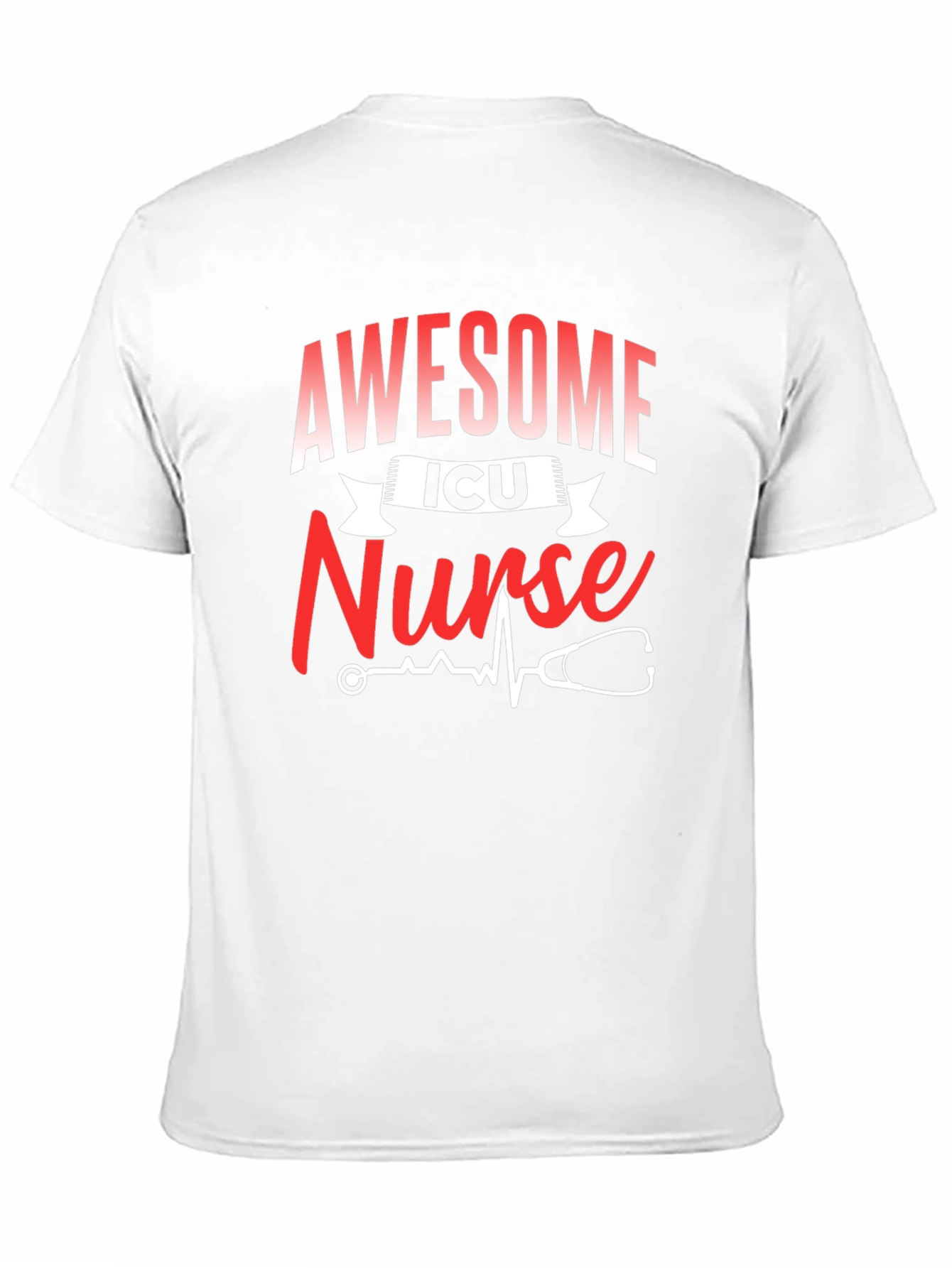 Awesome ICU Nurse Black Graphic T-Shirt