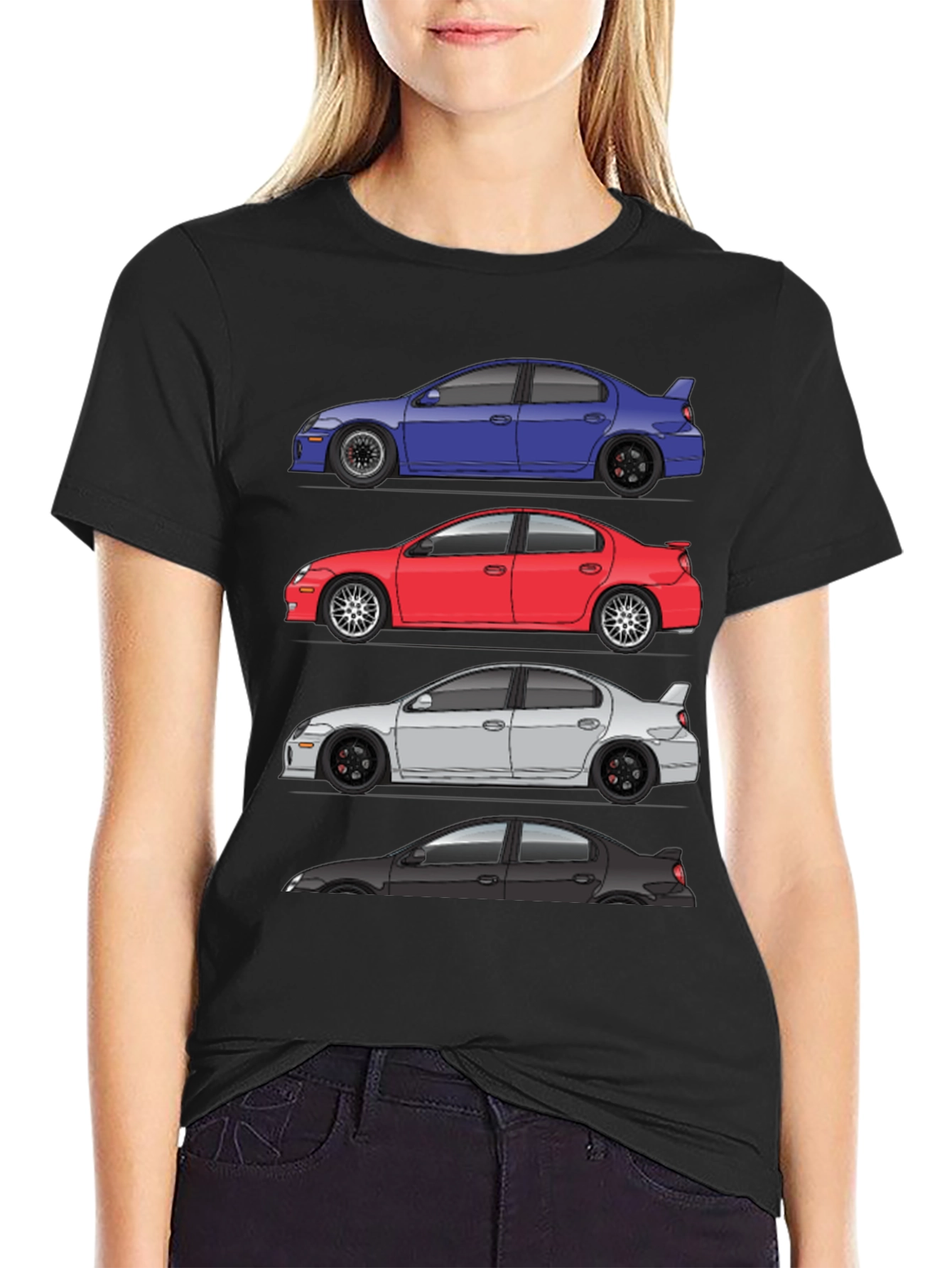 Car Stack Graphic Tee