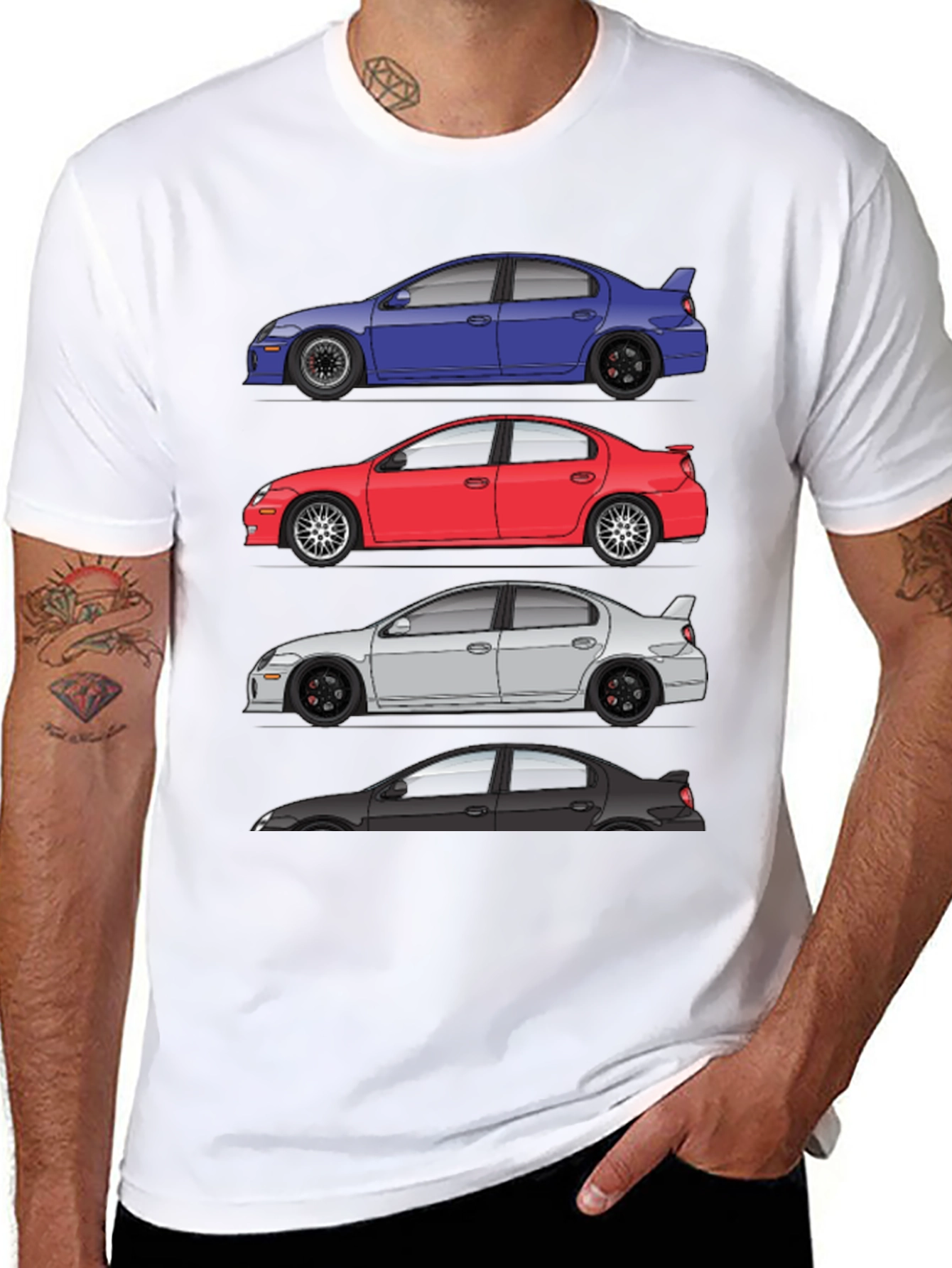 Car Stack Graphic Tee