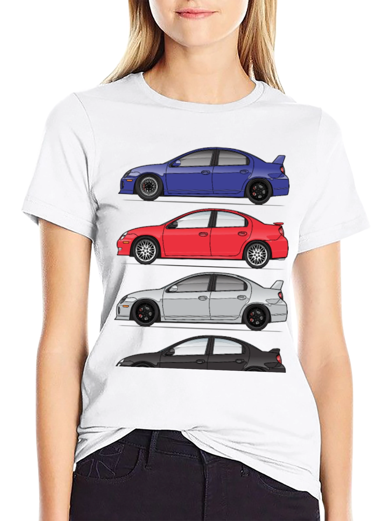 Car Stack Graphic Tee