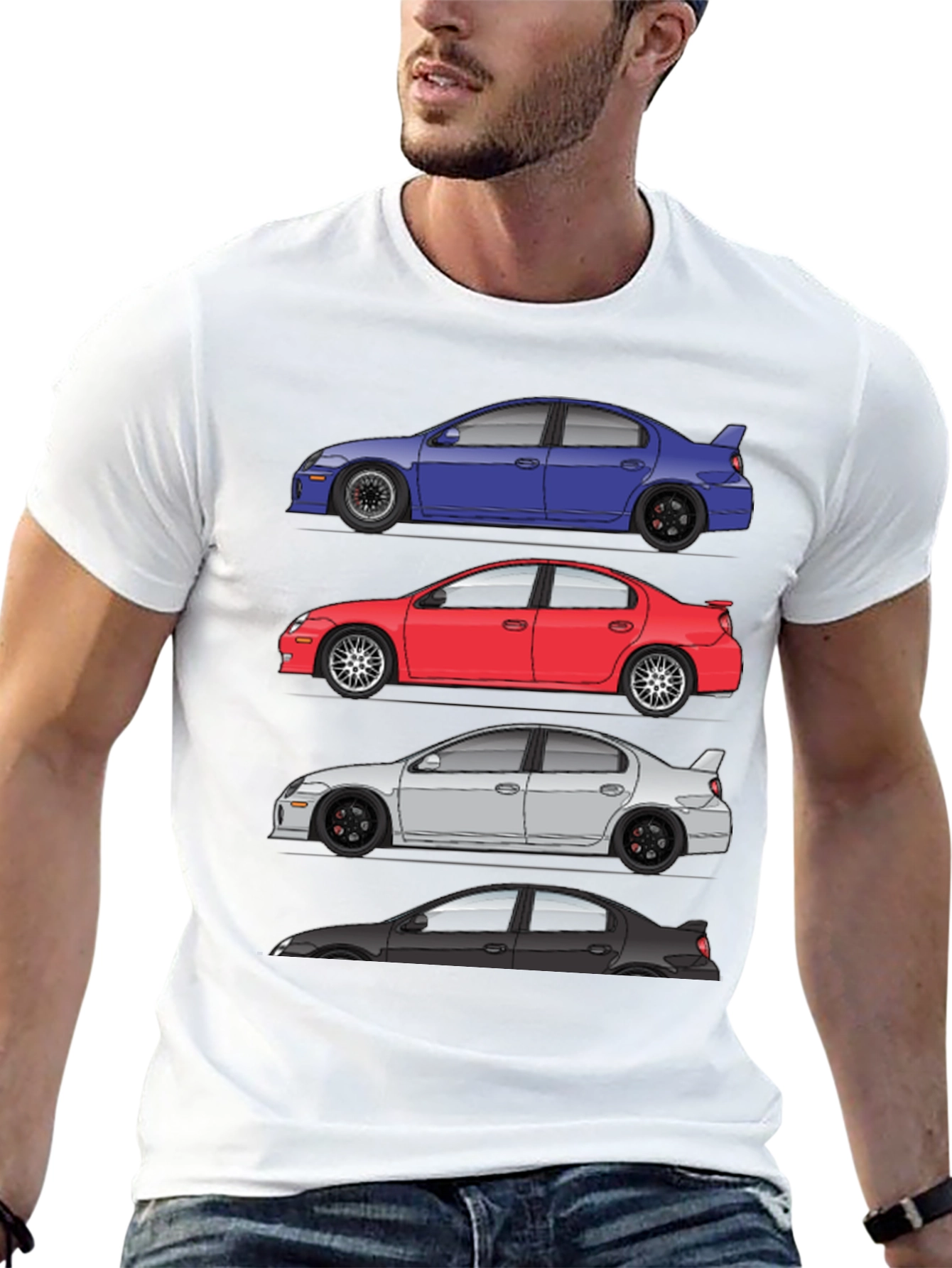 Car Stack Graphic Tee