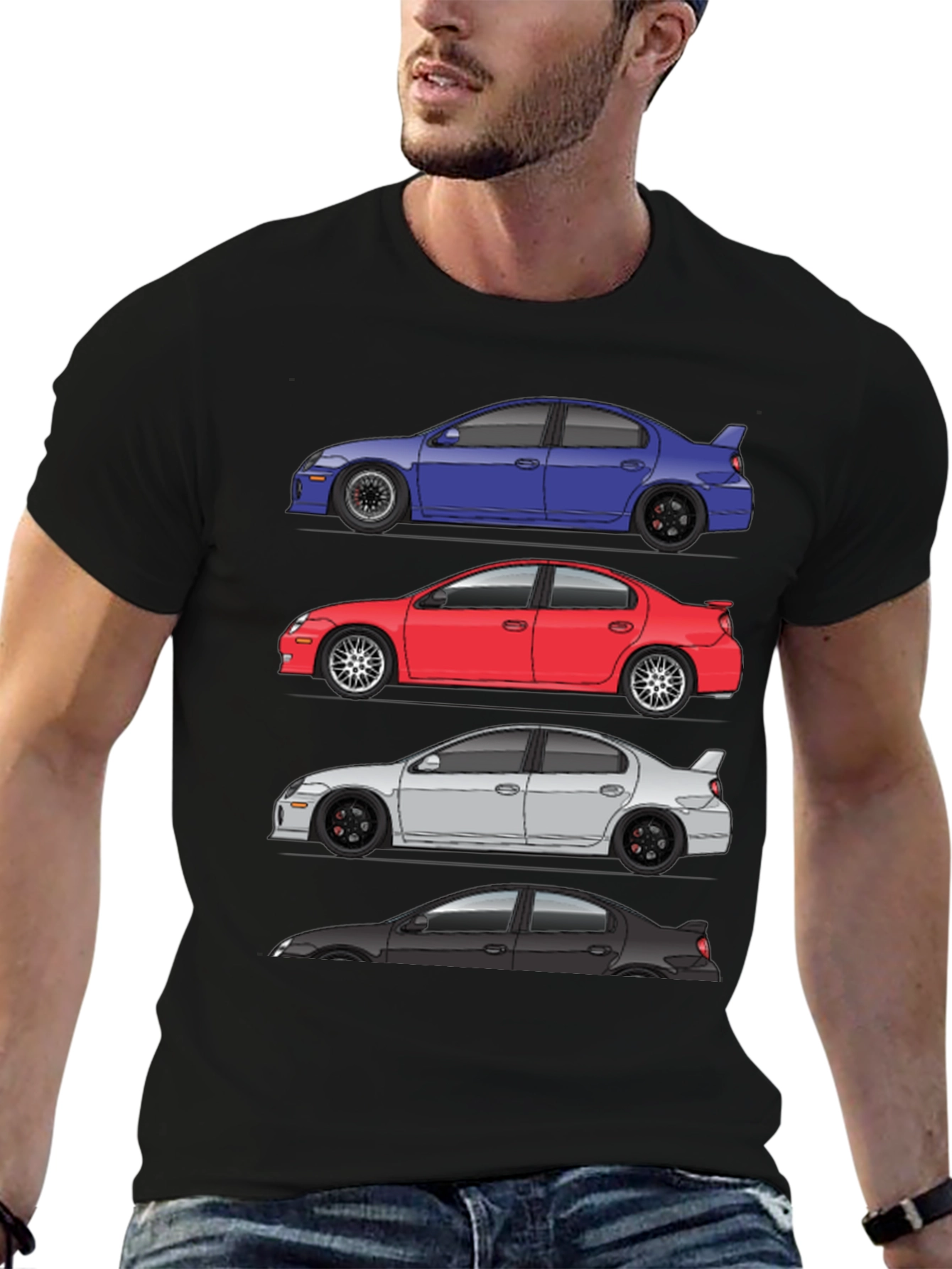 Car Stack Graphic Tee