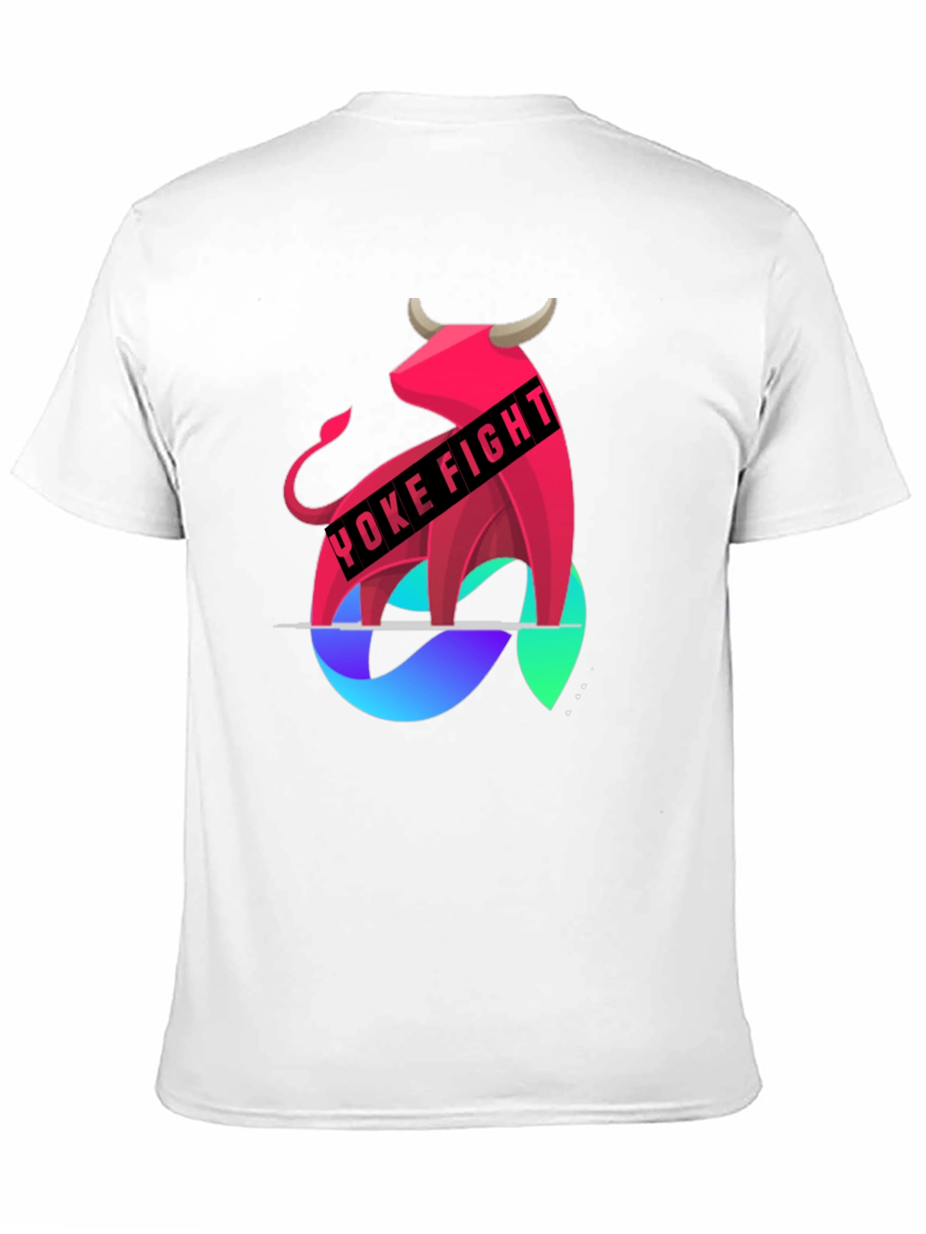 Yoke Fight Bull Graphic Tee - Stylish Mens T-Shirt