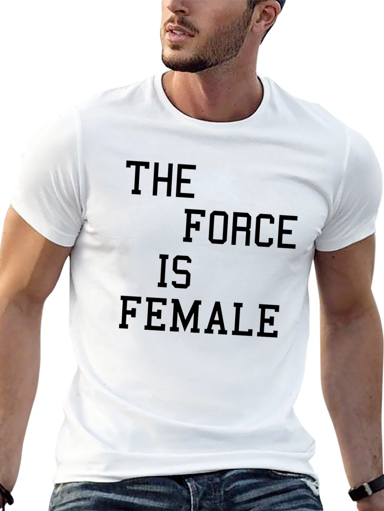 The Force is Female Graphic T-Shirt - Black