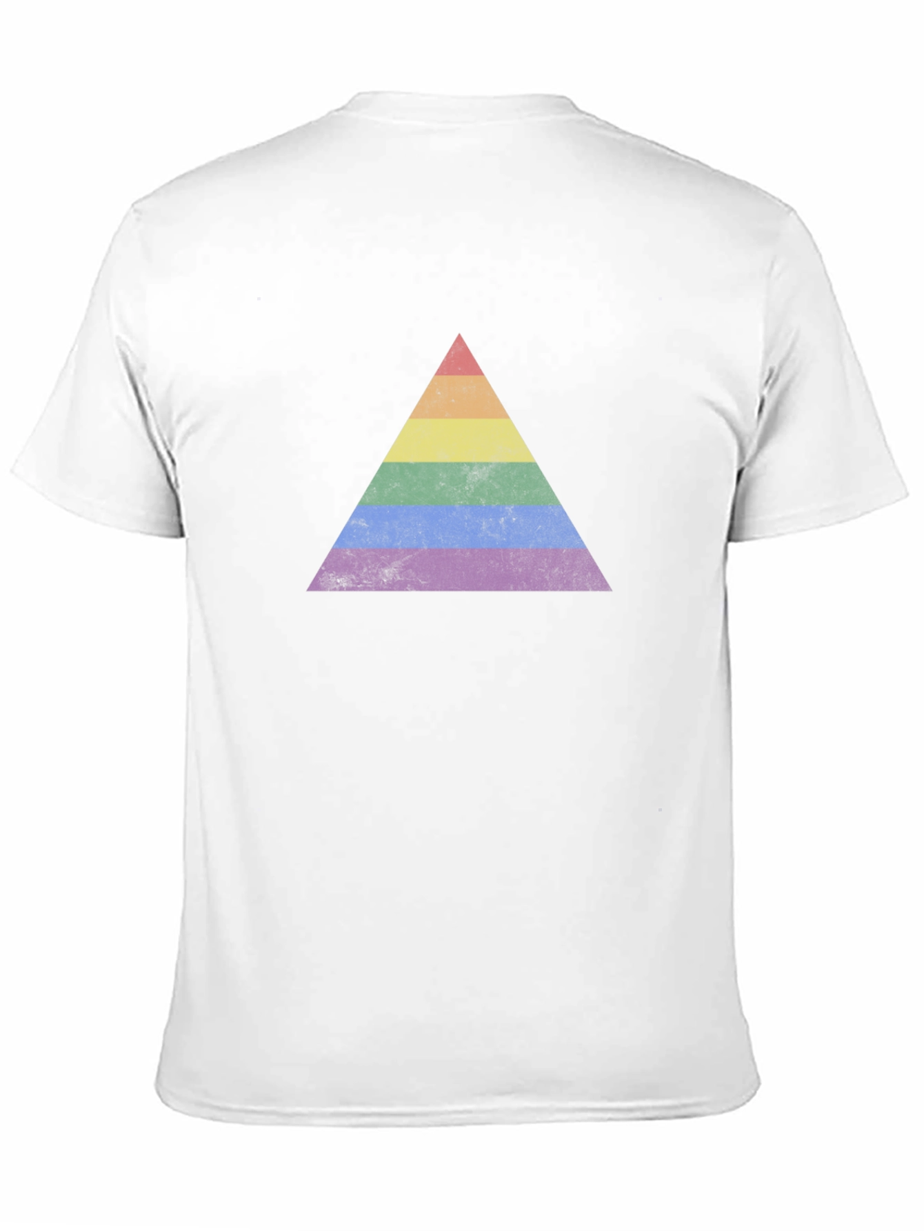 Rainbow Pride Triangle Graphic Black T-Shirt