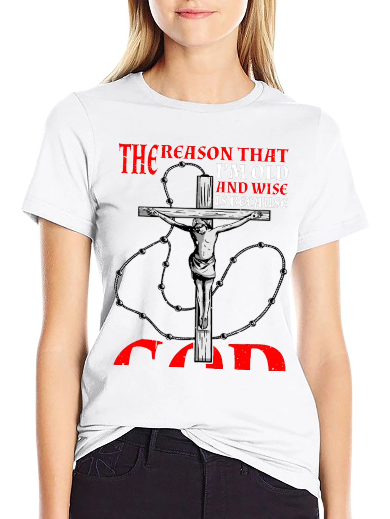 Reason Im Old and Wise Black T-Shirt
