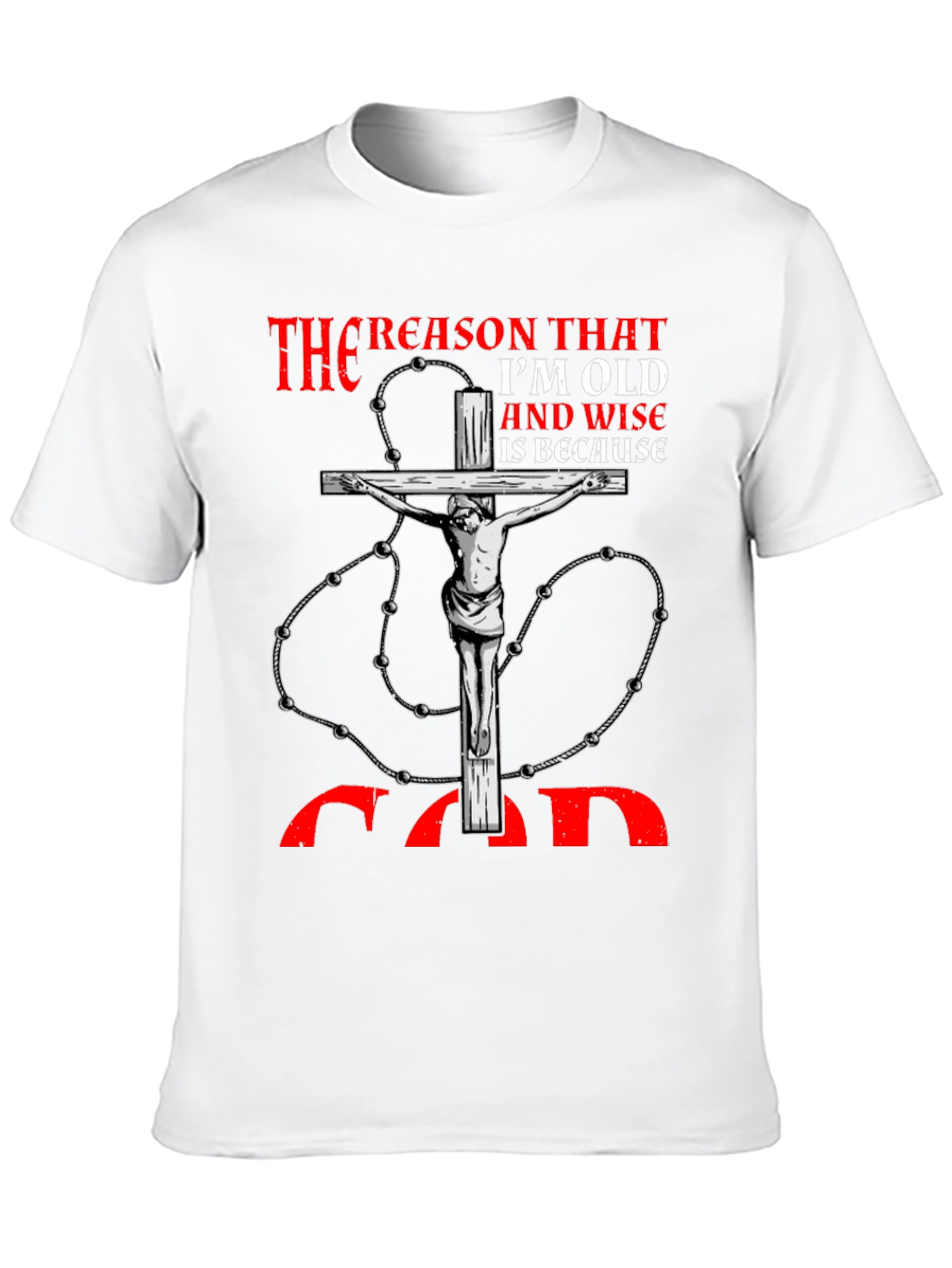 Reason Im Old and Wise Black T-Shirt