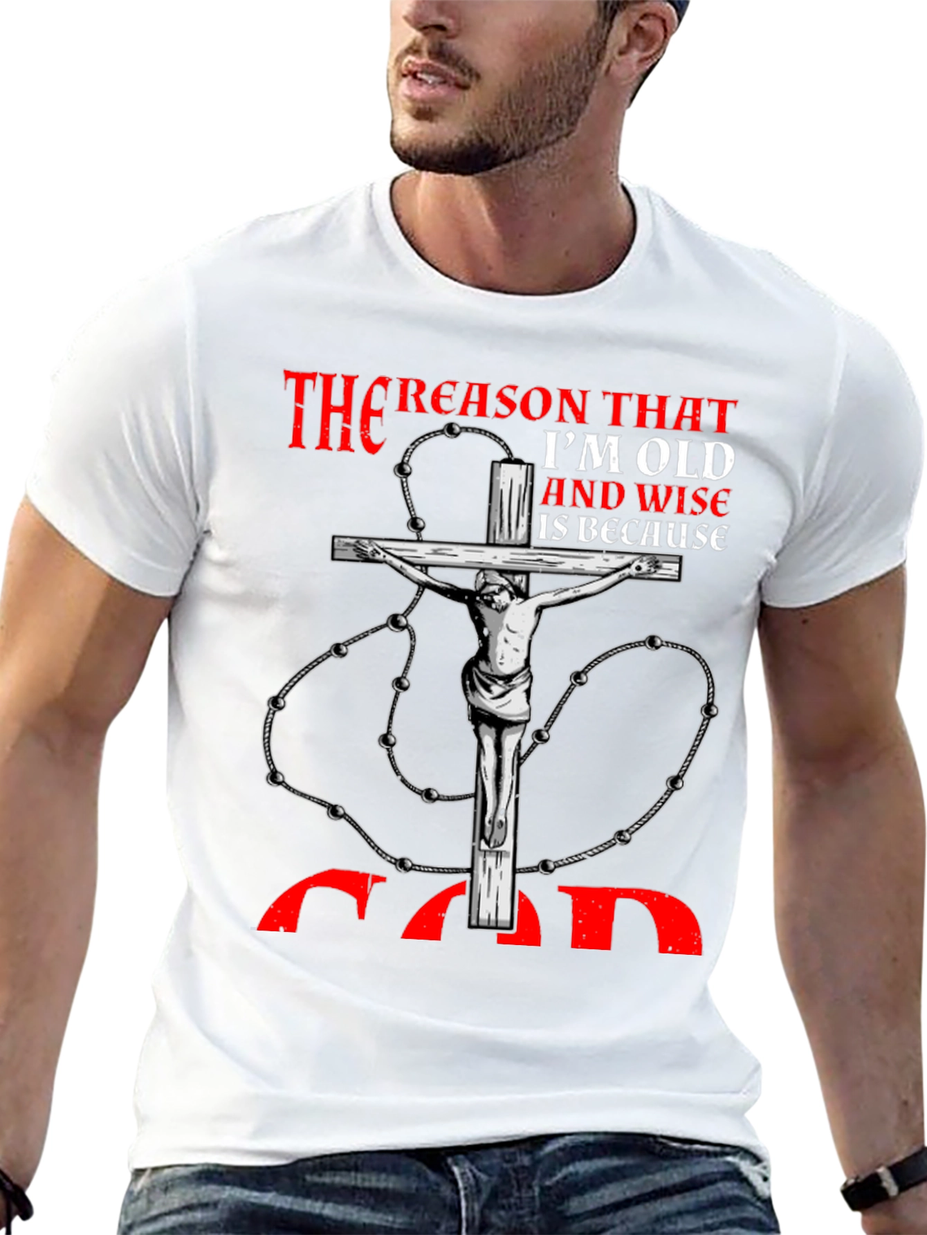 Reason Im Old and Wise Black T-Shirt