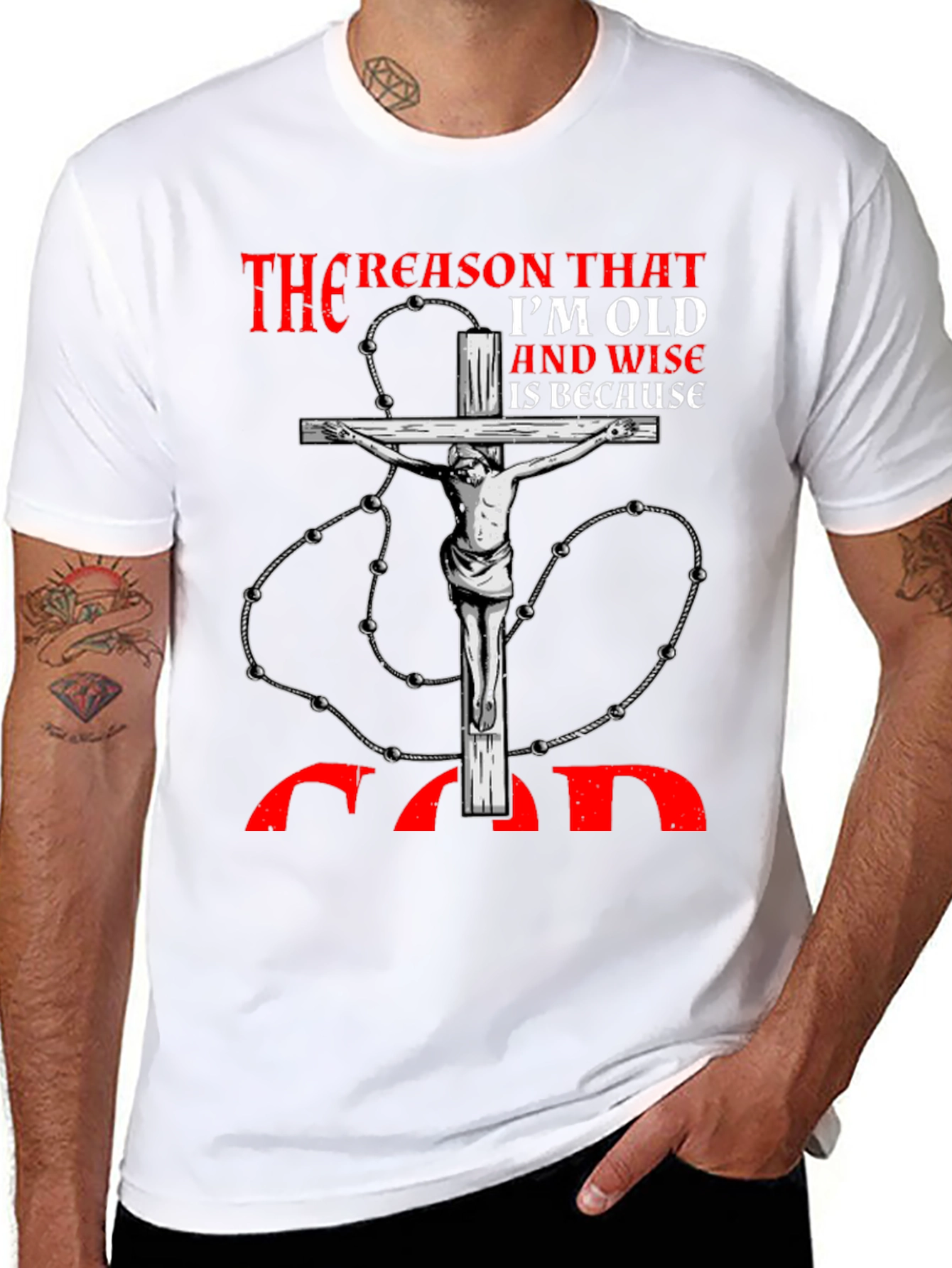 Reason Im Old and Wise Black T-Shirt