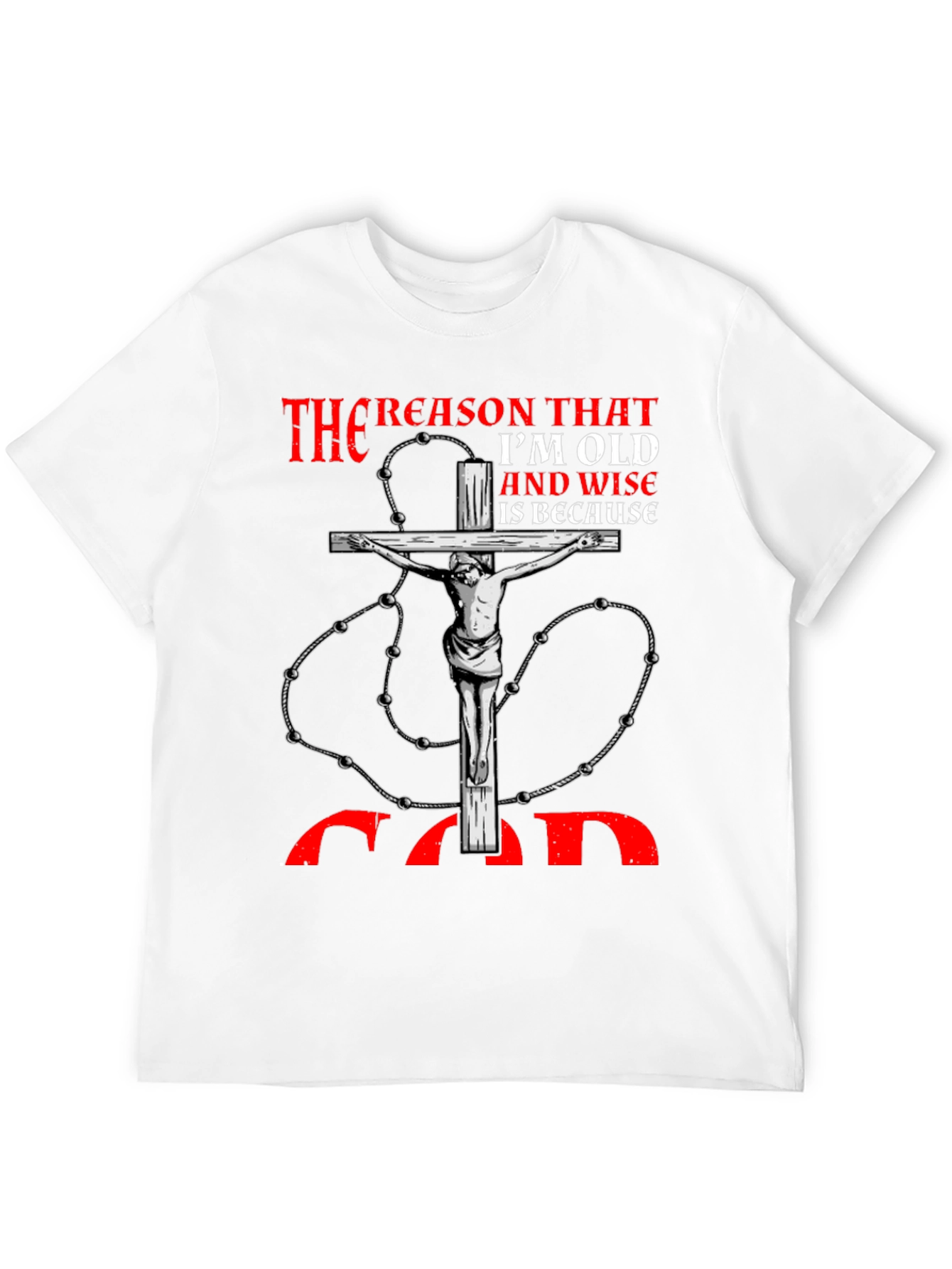 Reason Im Old and Wise Black T-Shirt