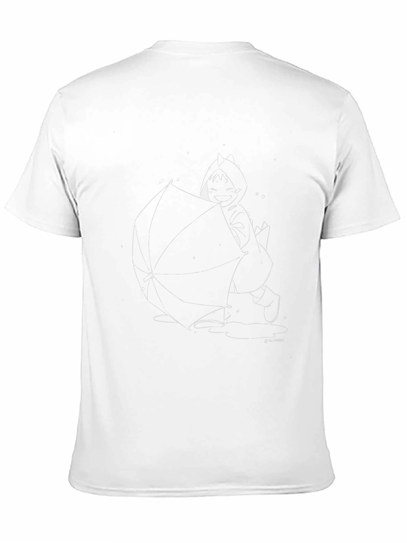 Rainy Day Character Tee - Black Cotton Comfort