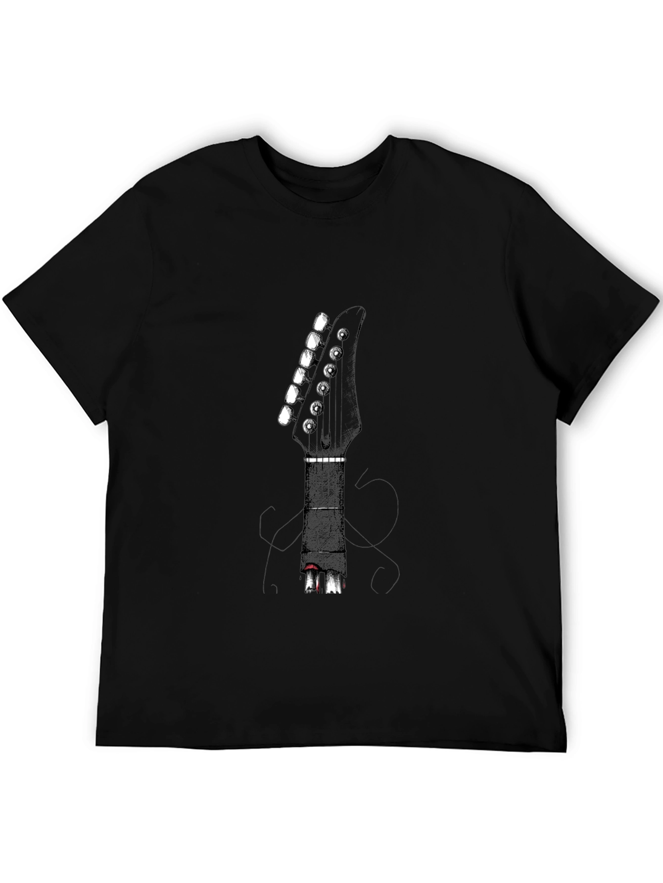 Guitar Headstock T-Shirt - Rock Music Tee