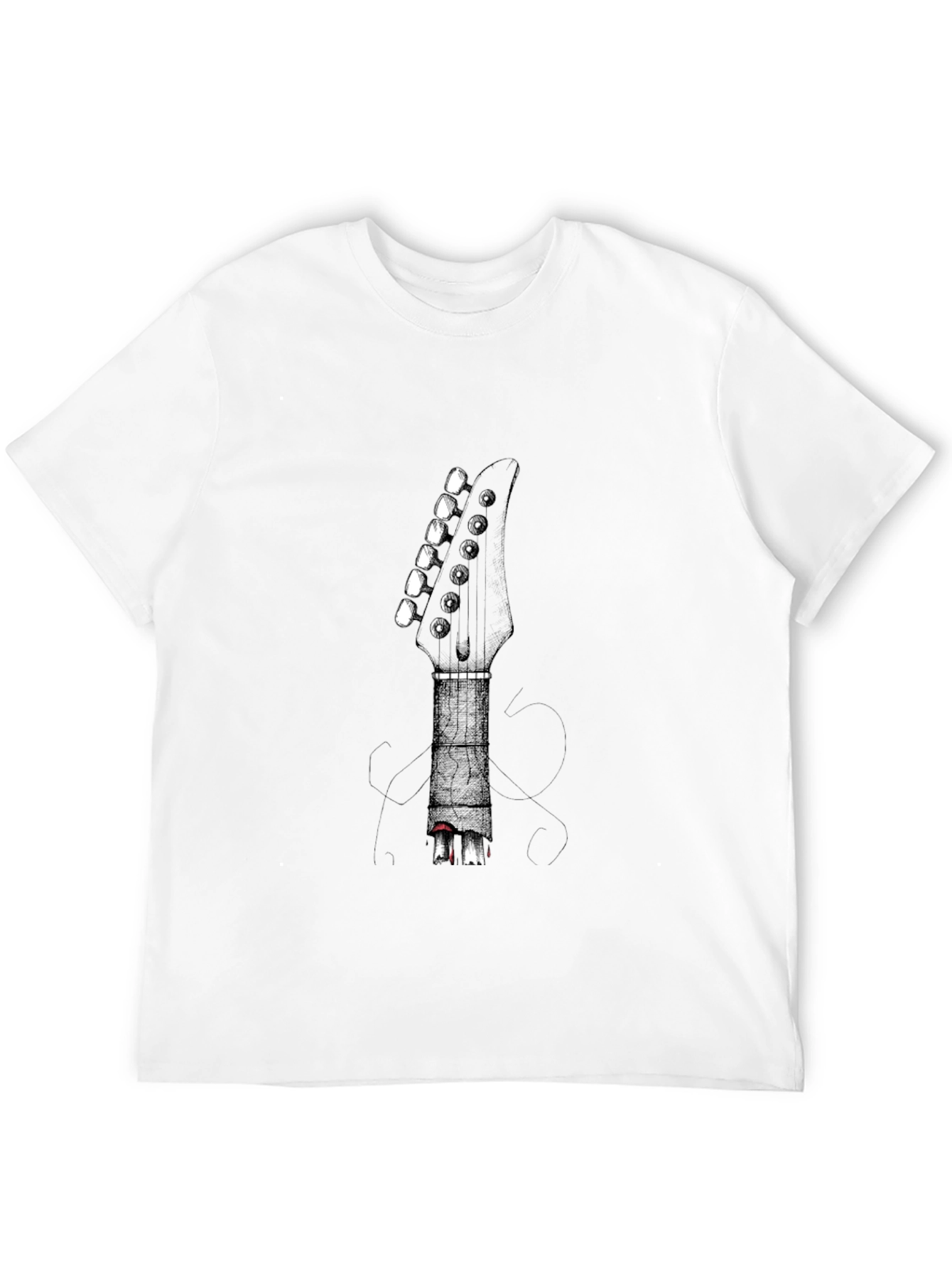 Guitar Headstock T-Shirt - Rock Music Tee