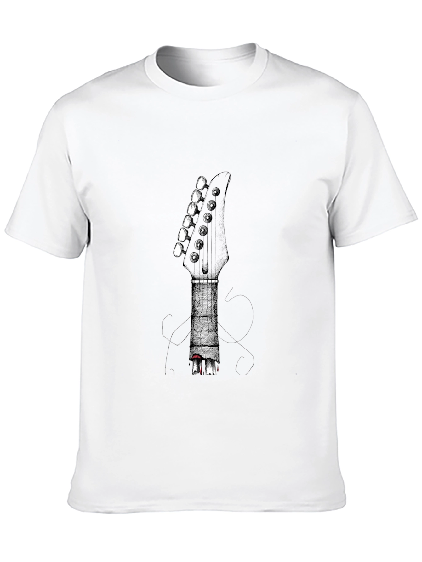Guitar Headstock T-Shirt - Rock Music Tee