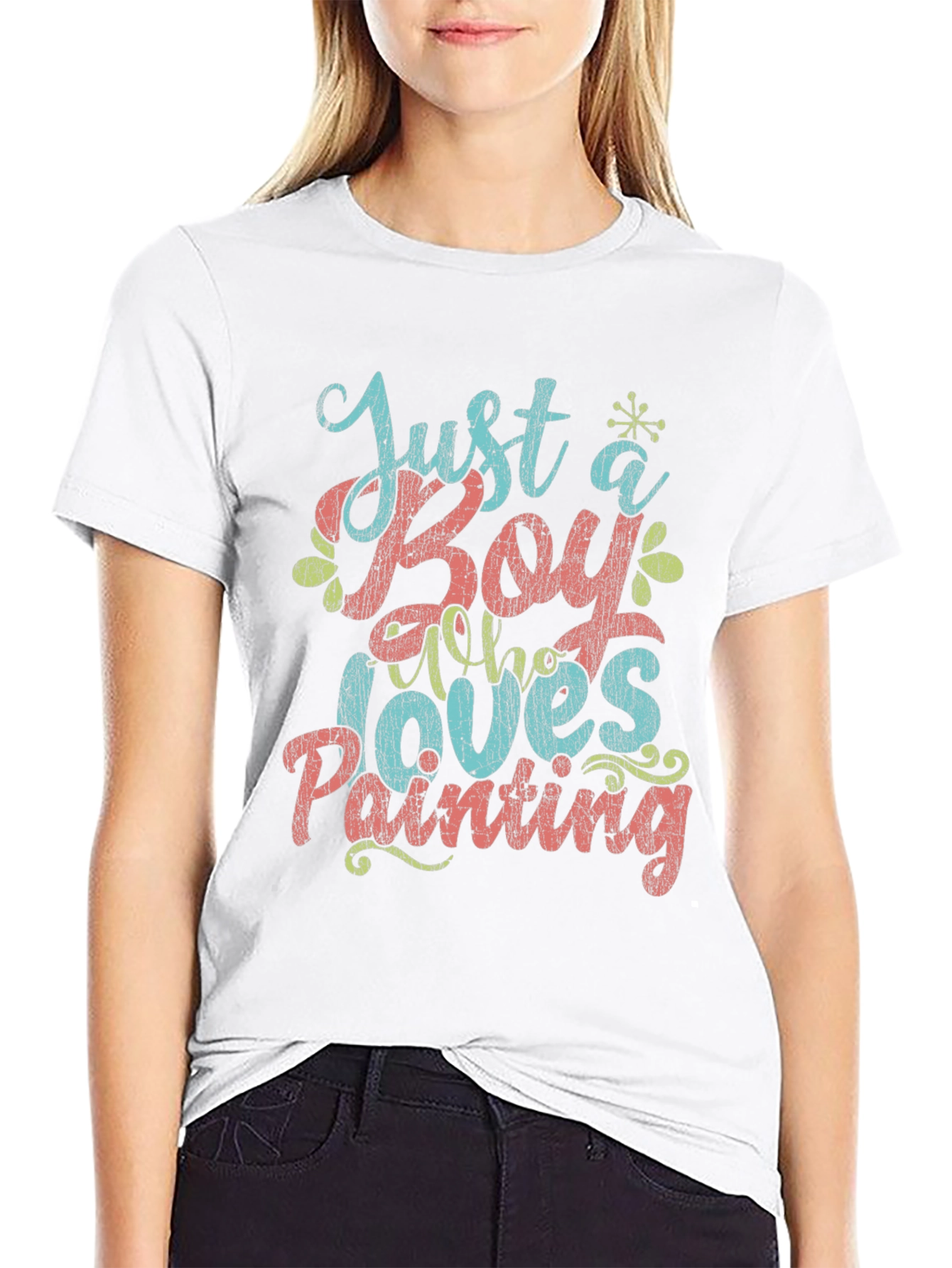 Just a Boy Who Loves Painting Graphic T-Shirt