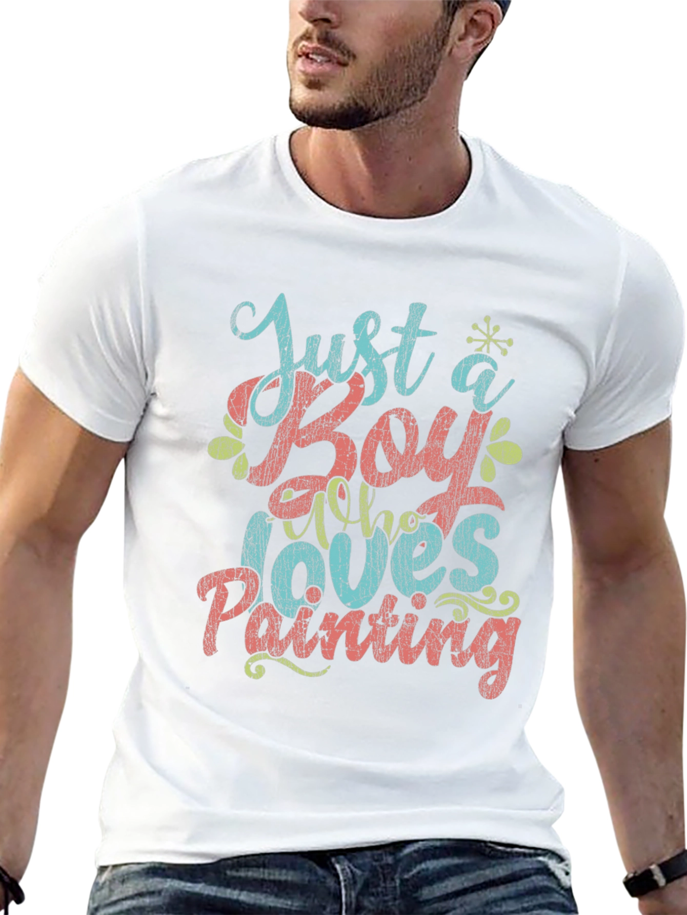 Just a Boy Who Loves Painting Graphic T-Shirt