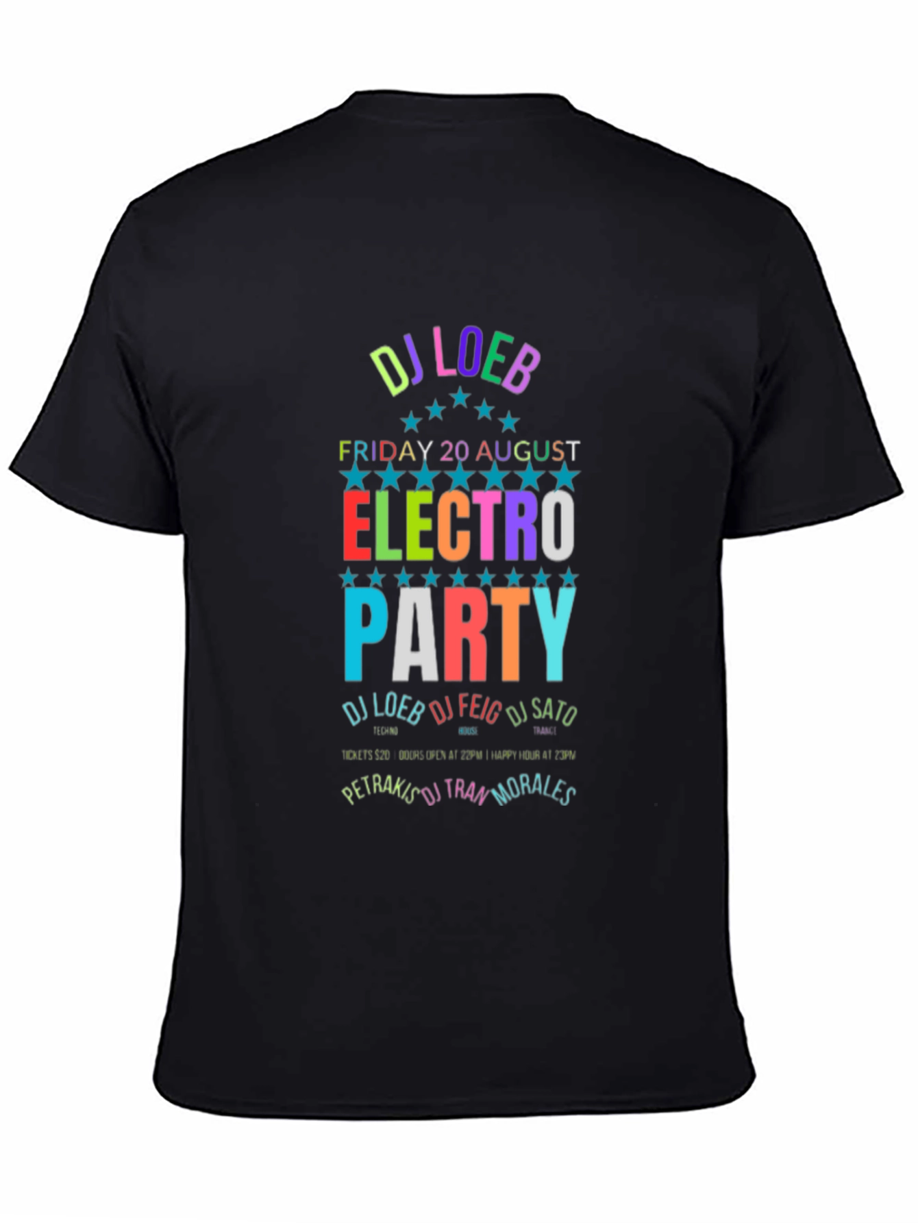 Electro Party T-Shirt DJ Loeb August 20