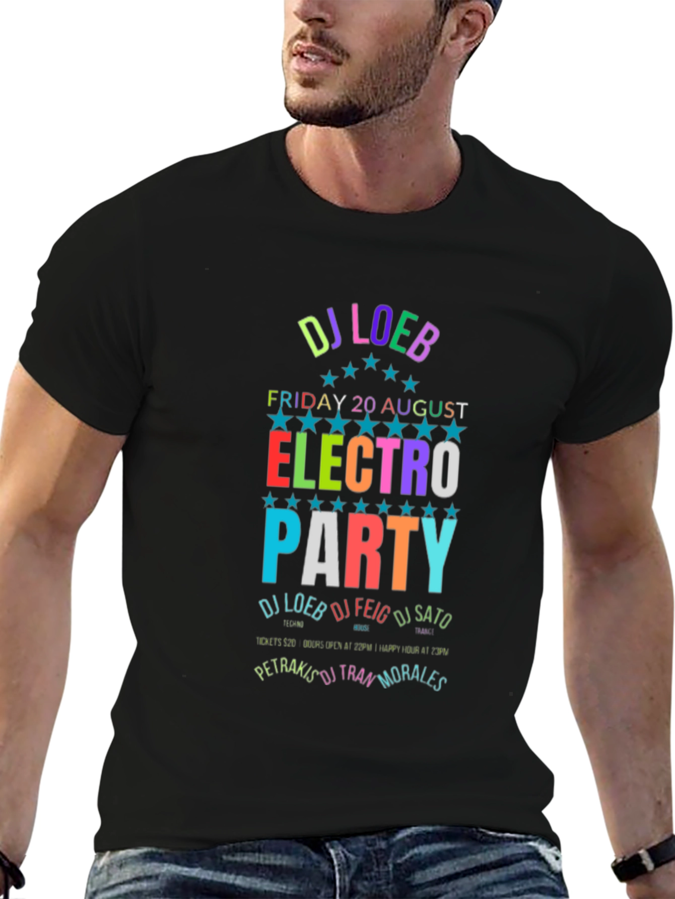 Electro Party T-Shirt DJ Loeb August 20
