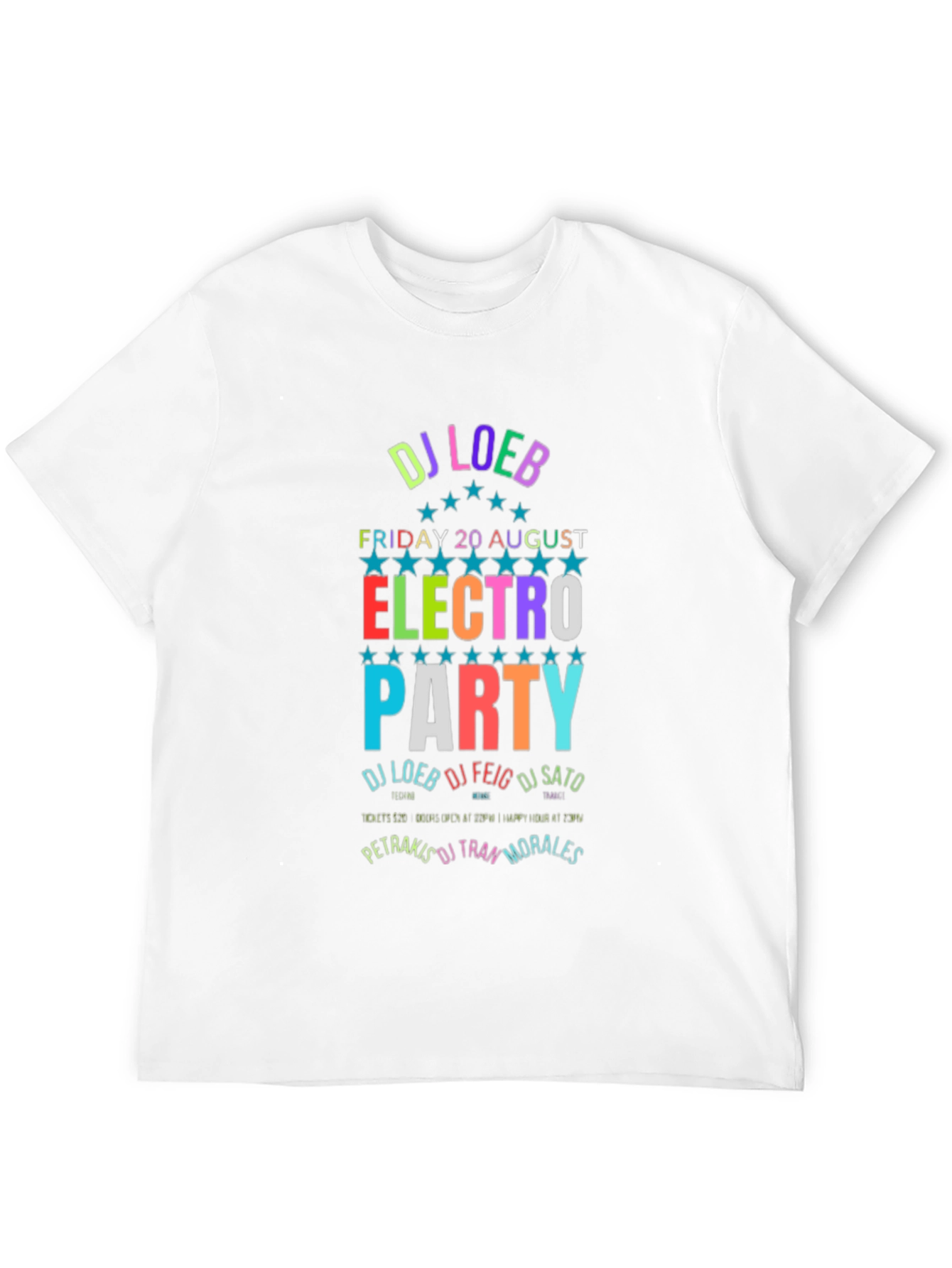 Electro Party T-Shirt DJ Loeb August 20