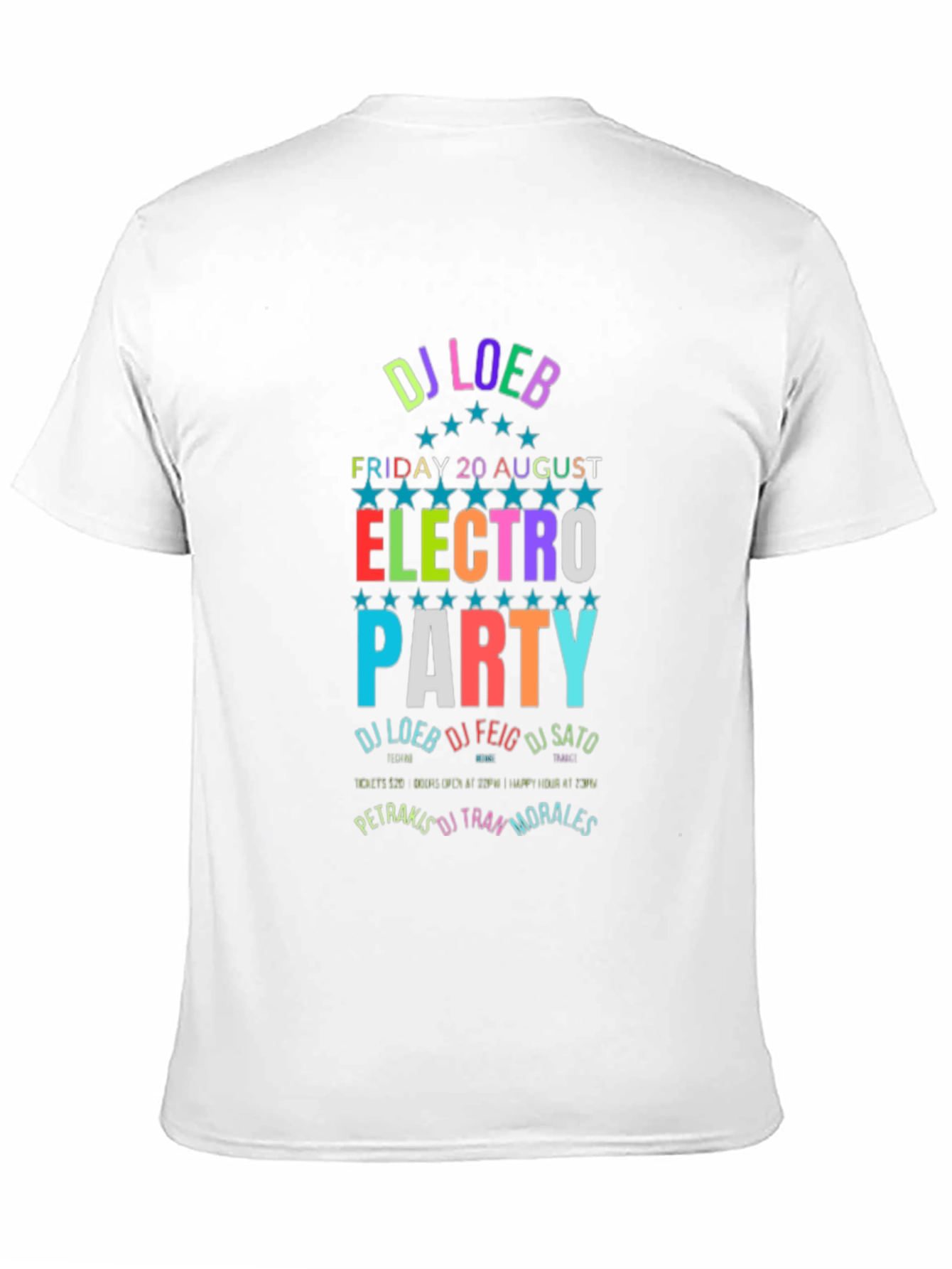Electro Party T-Shirt DJ Loeb August 20