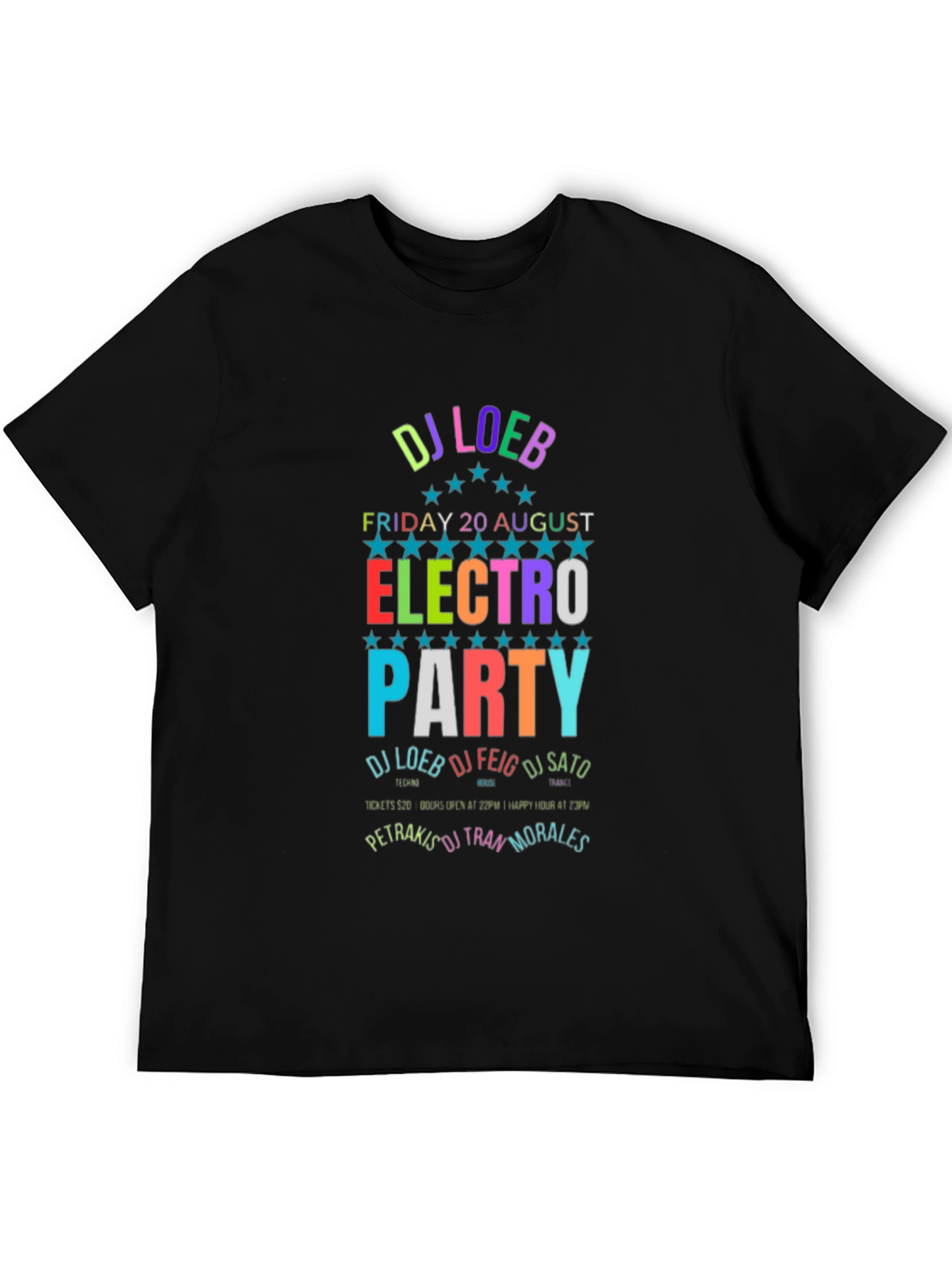 Electro Party T-Shirt DJ Loeb August 20