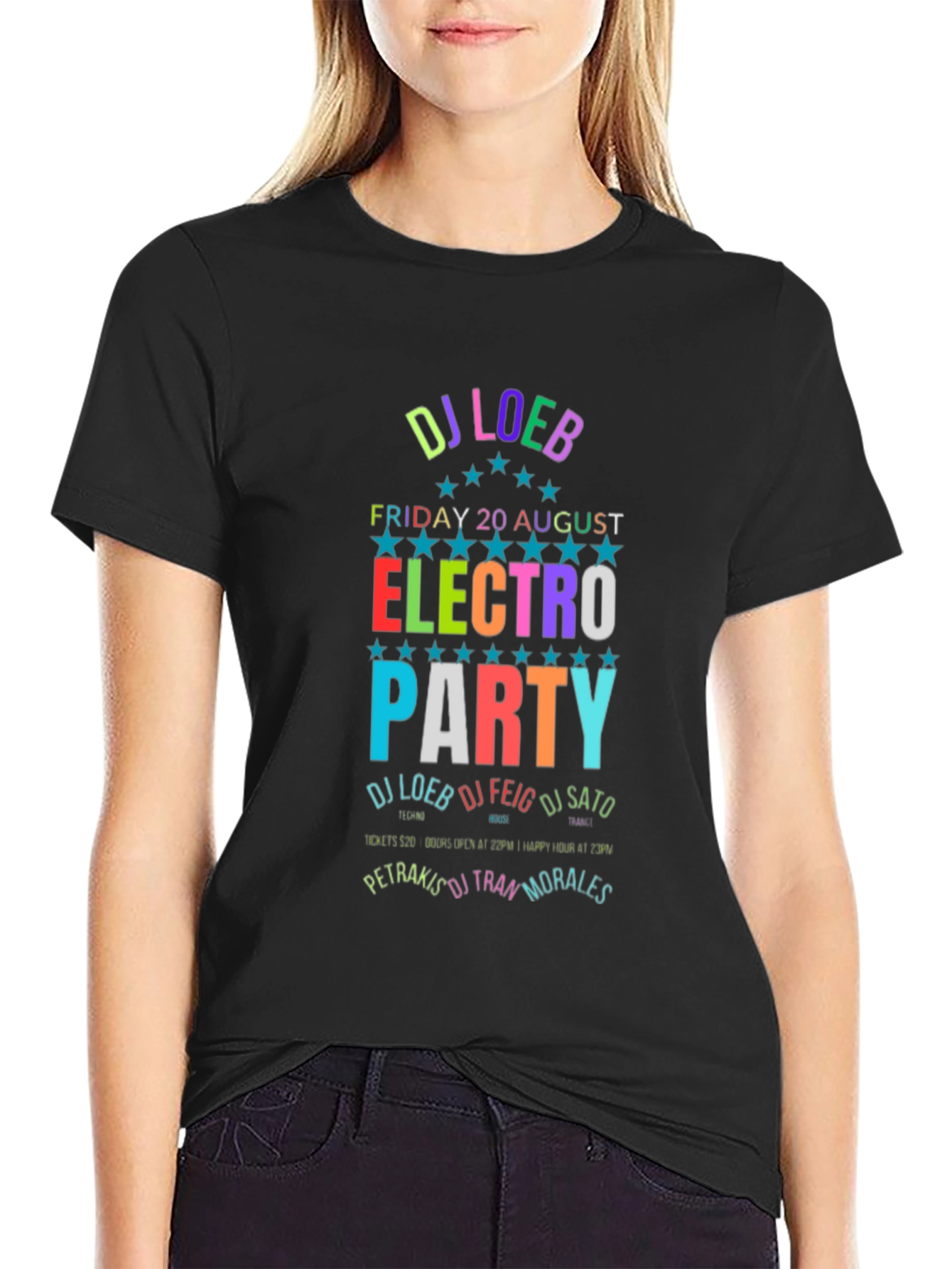 Electro Party T-Shirt DJ Loeb August 20