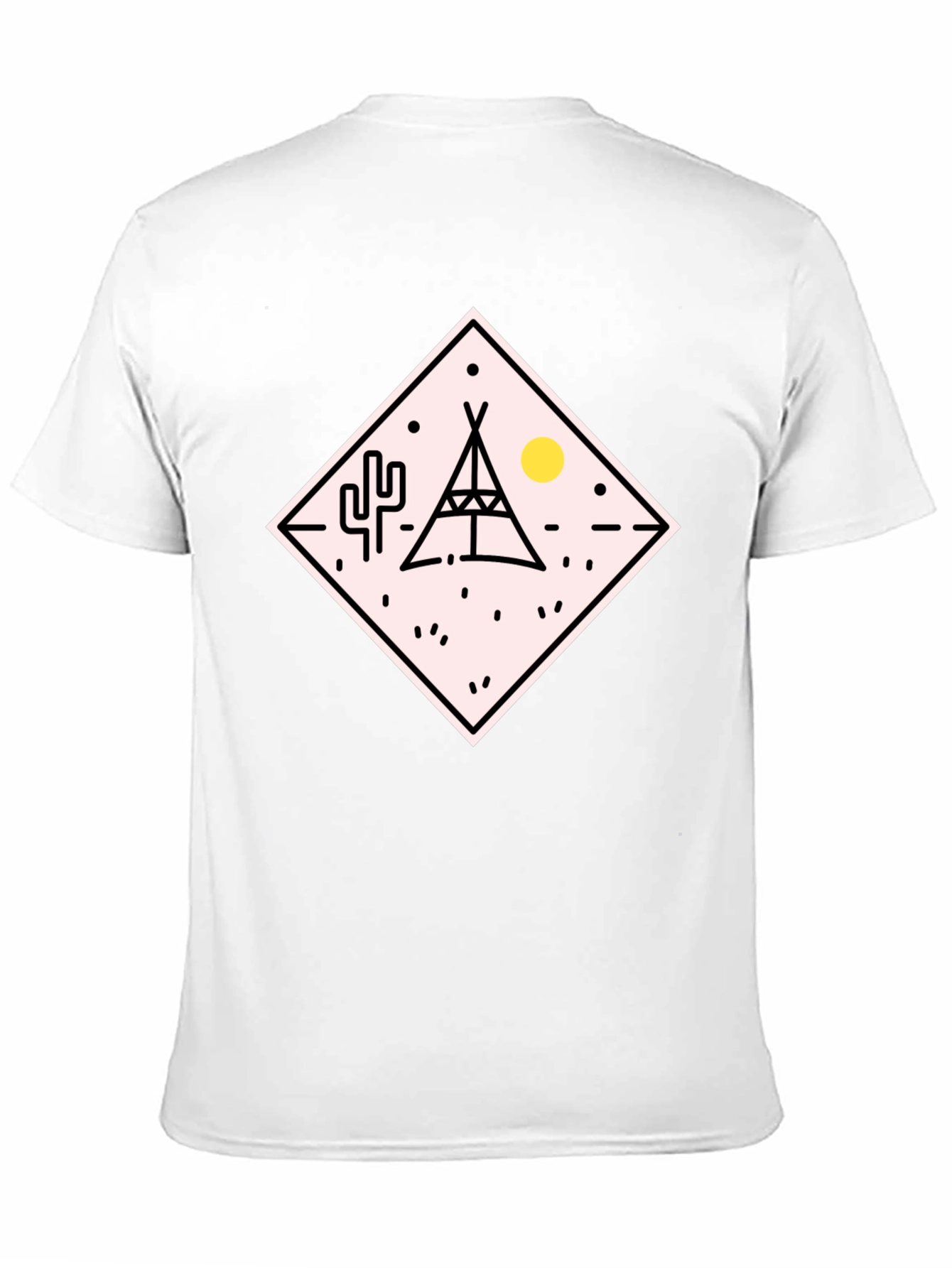 Teepee Desert Graphic T-Shirt - Black