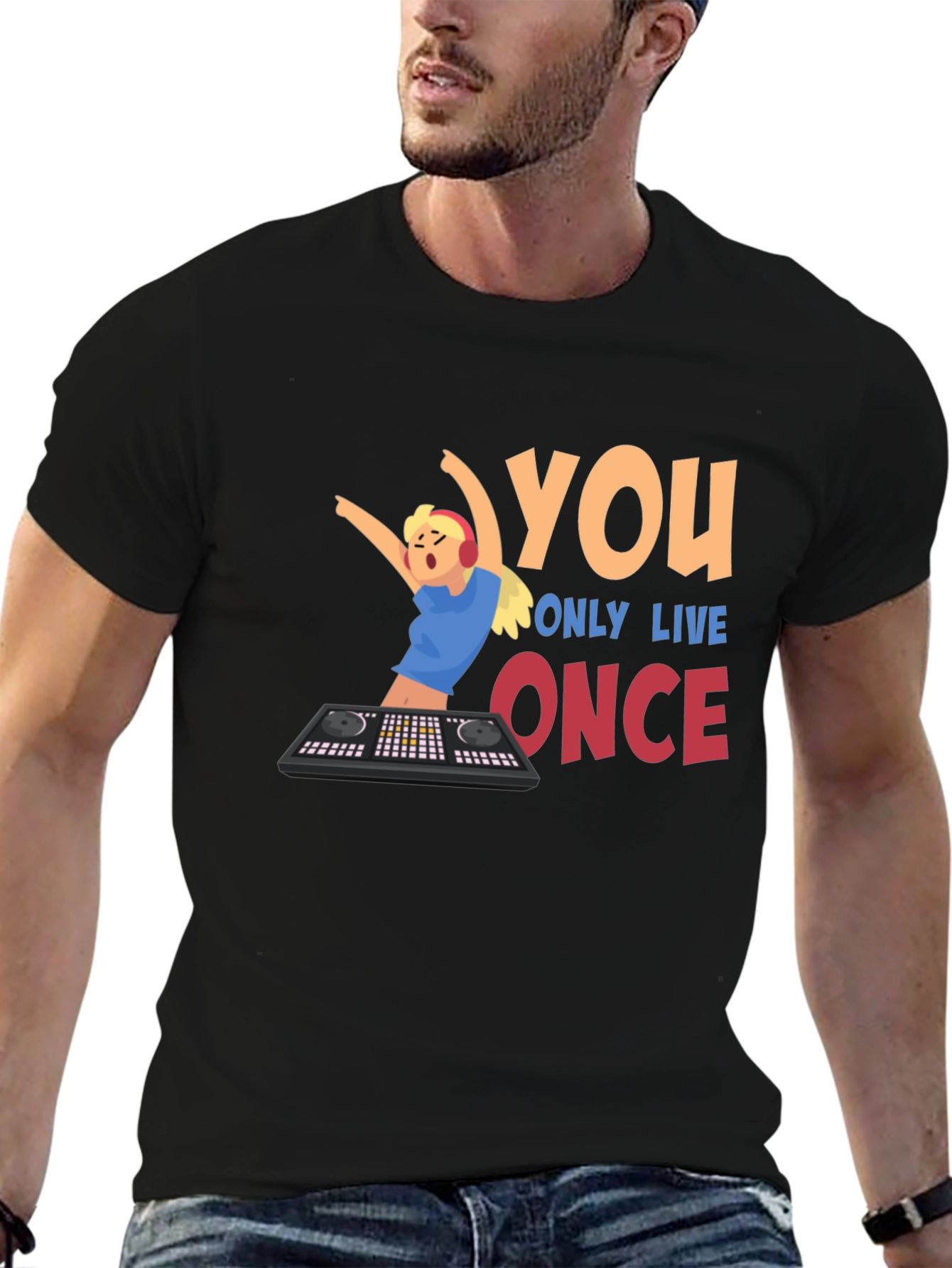 You Only Live Once DJ Graphic T-Shirt