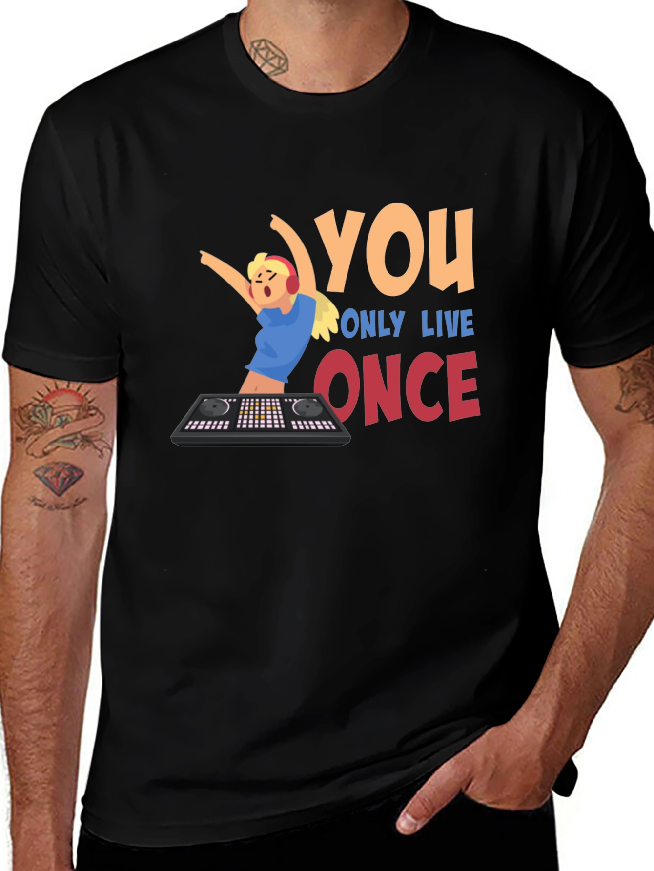 You Only Live Once DJ Graphic T-Shirt