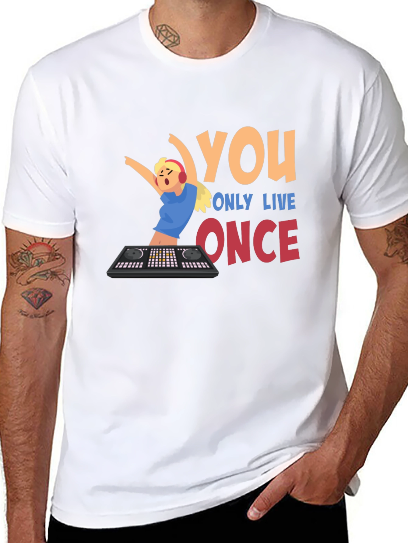 You Only Live Once DJ Graphic T-Shirt