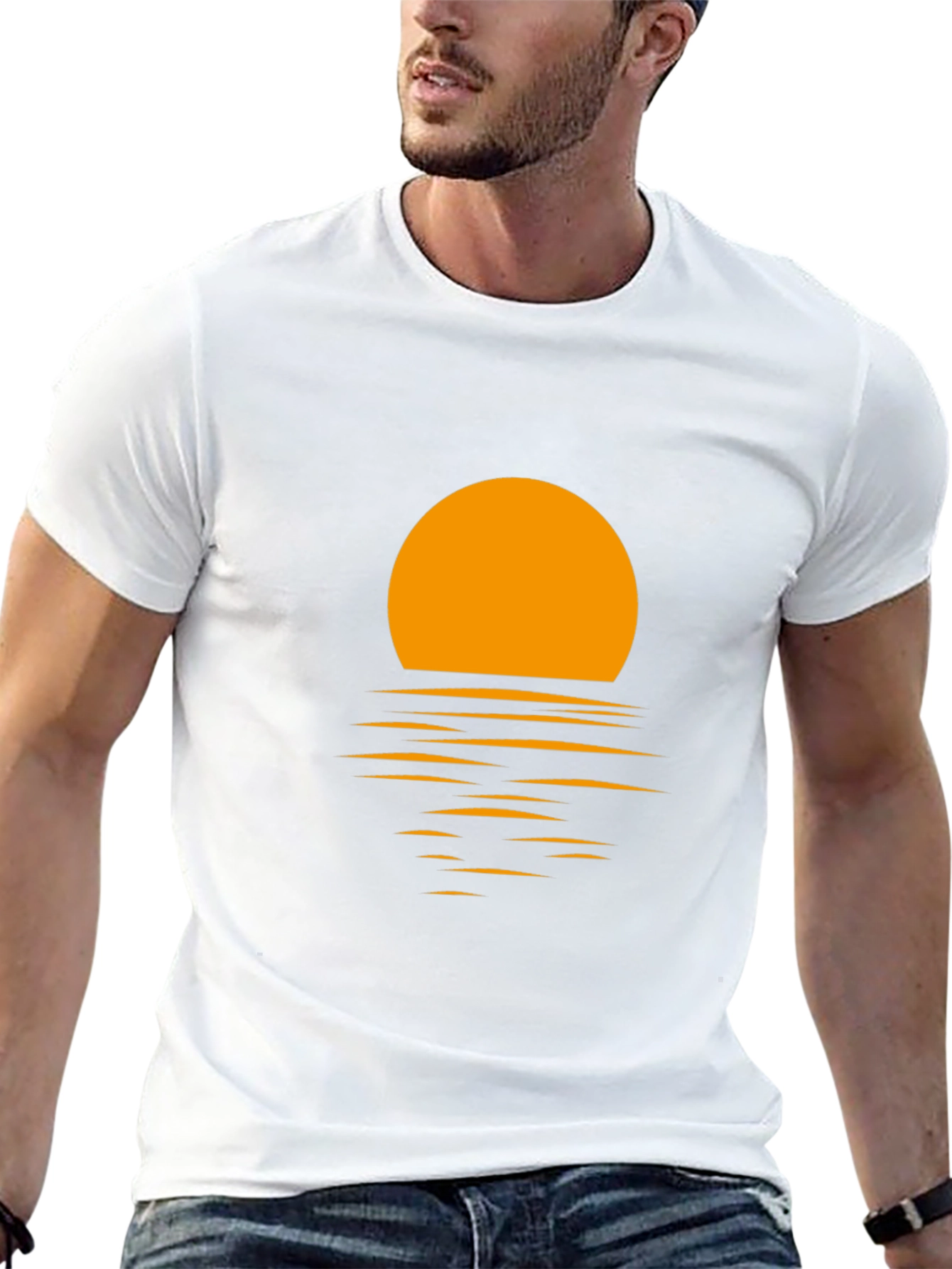 Sunset Graphic Tee - Black Cotton Blend