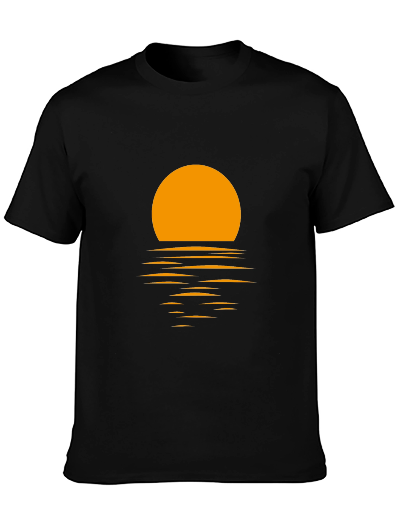 Sunset Graphic Tee - Black Cotton Blend