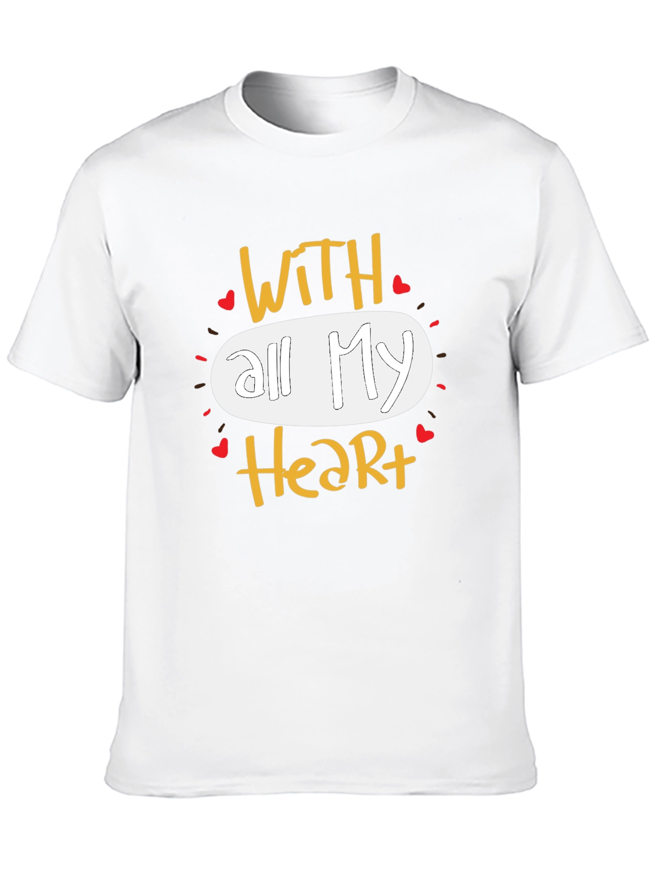 With All My Heart Graphic T-Shirt Casual Wear