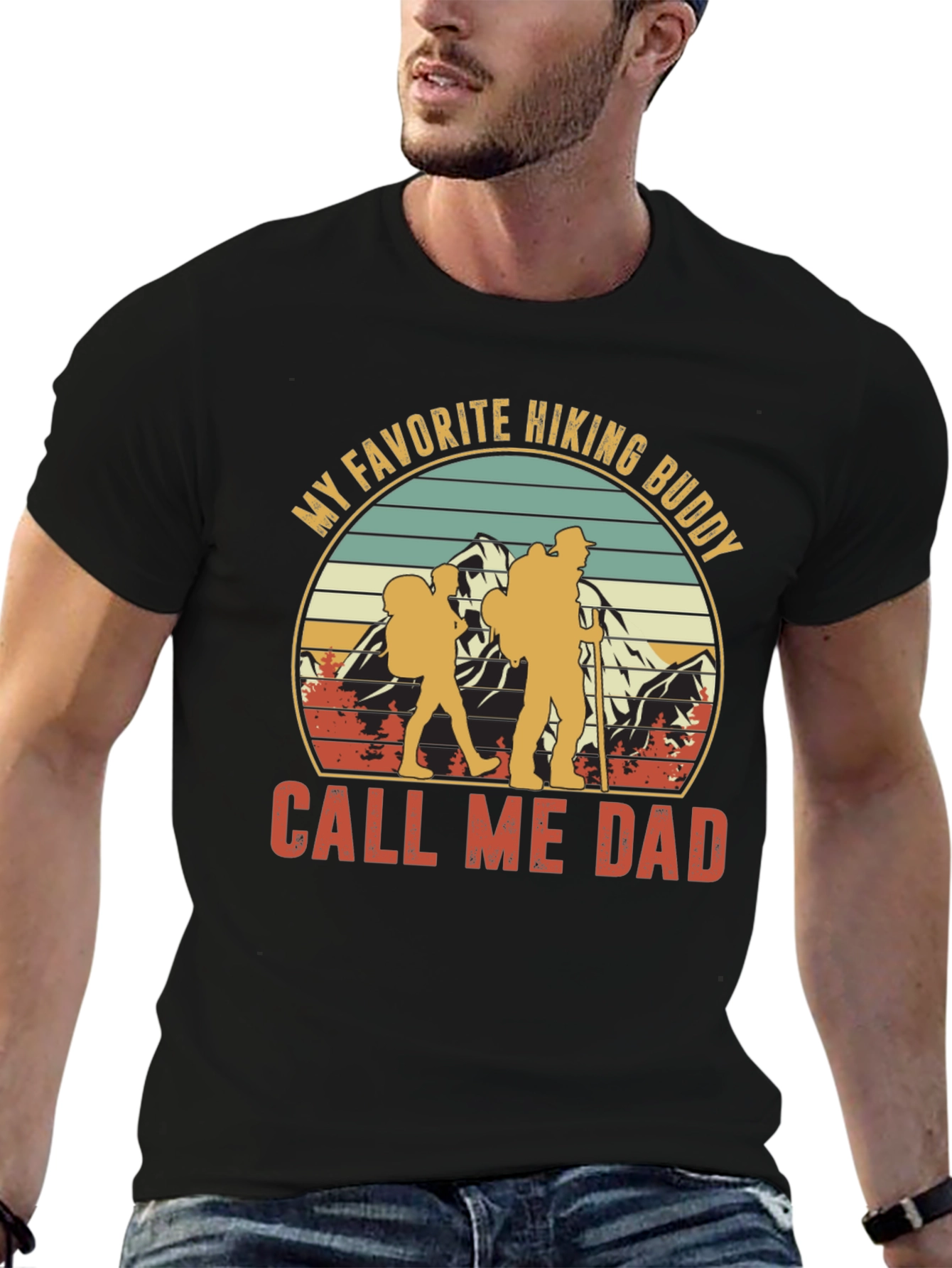 Hiking Buddy Dad T-Shirt - Outdoor Adventure Apparel