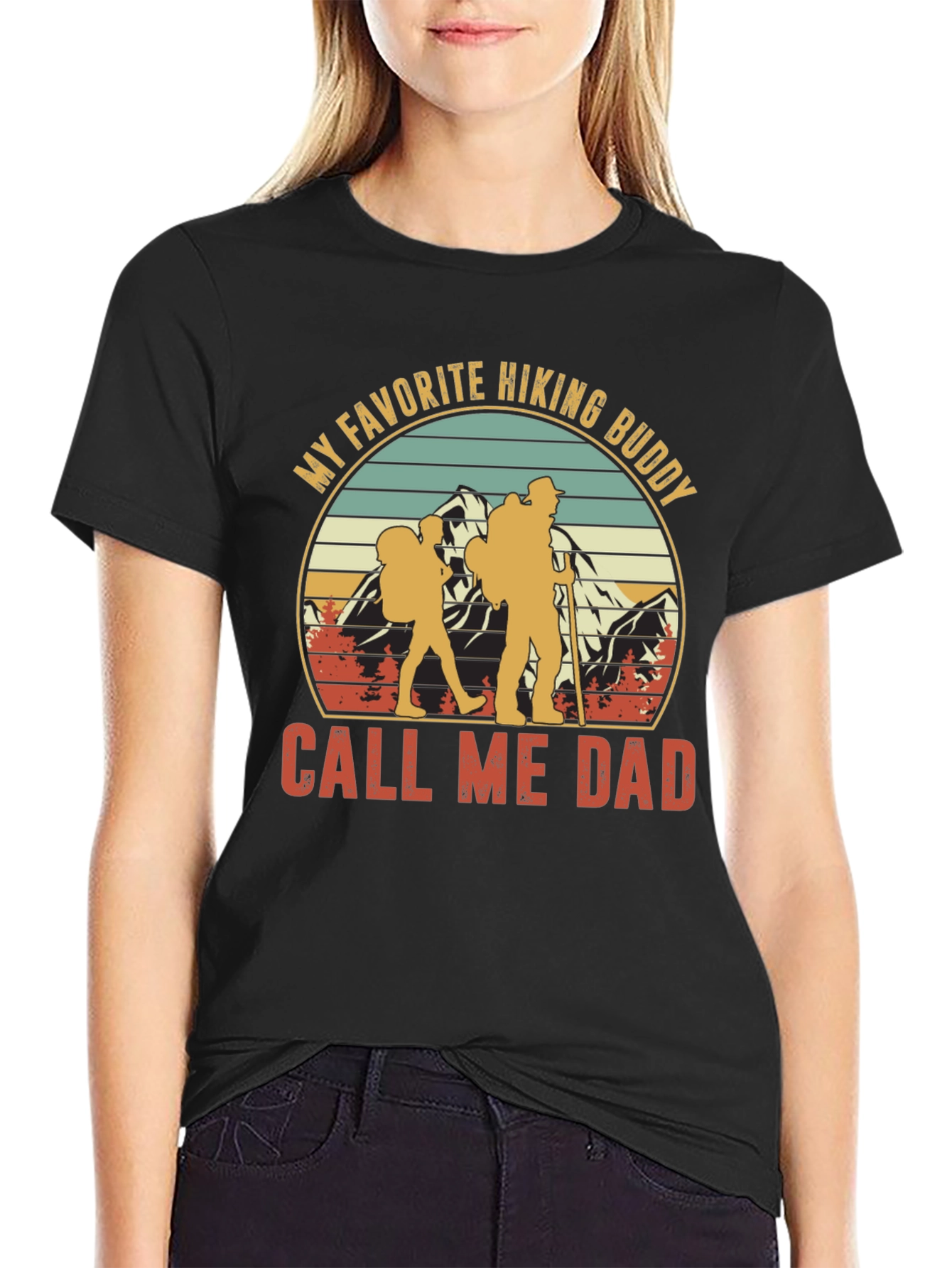 Hiking Buddy Dad T-Shirt - Outdoor Adventure Apparel