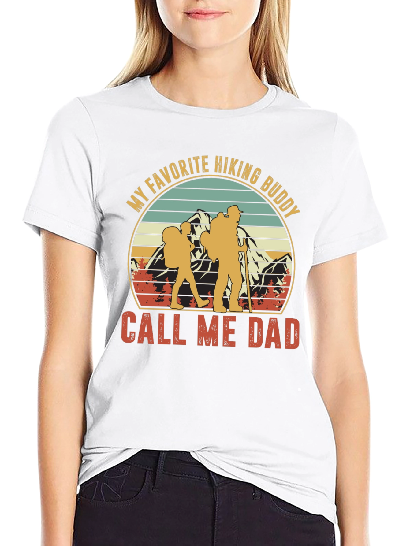 Hiking Buddy Dad T-Shirt - Outdoor Adventure Apparel