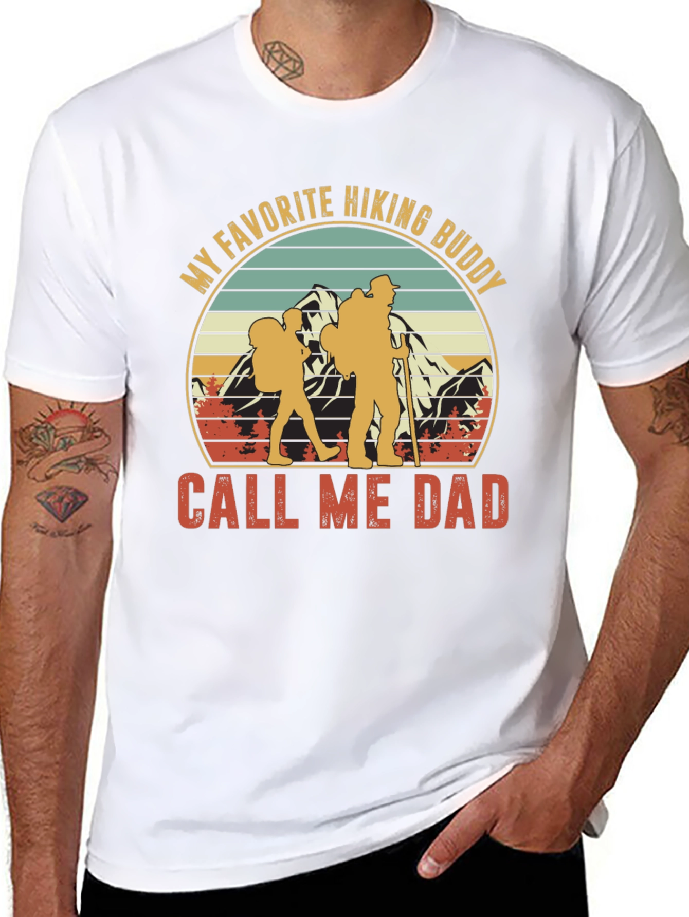 Hiking Buddy Dad T-Shirt - Outdoor Adventure Apparel